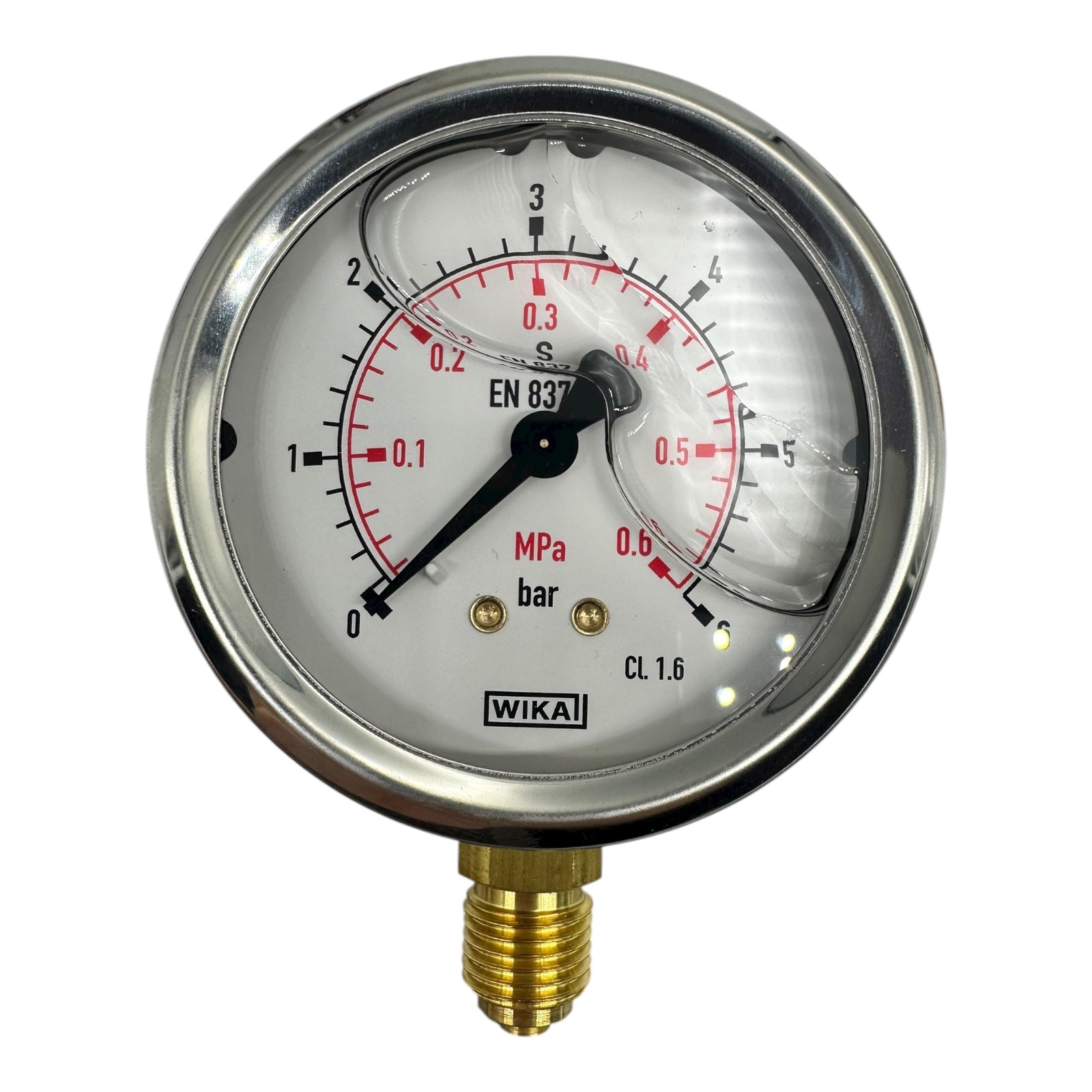 2x WIKA Manometer 213.53.063 0–6 bar G1/4B CL 1.6 EN 837 Messgerät Druckanzeige