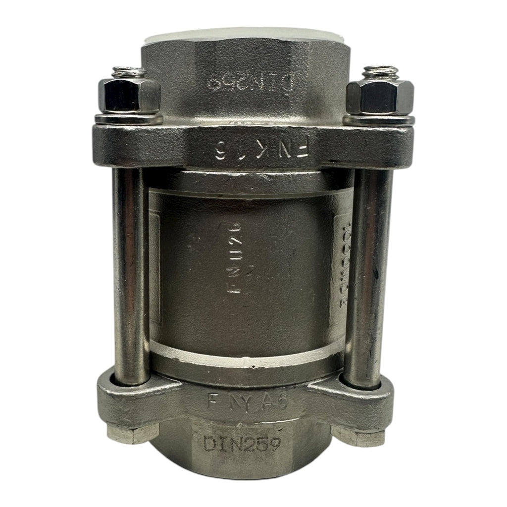 Econ Fig.74446 Kugelhahn 1½” Edelstahl 1.4408 PN63 1000WOG 3-teilig IG