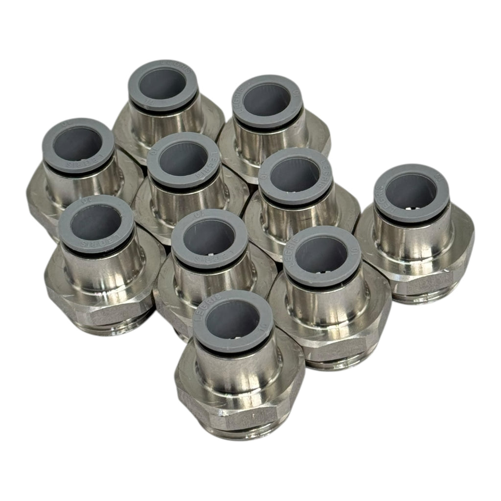 10x Legris 6911 10 21 Einschraubverschraubung 10 mm–R1/2” Pneumatik Fitting