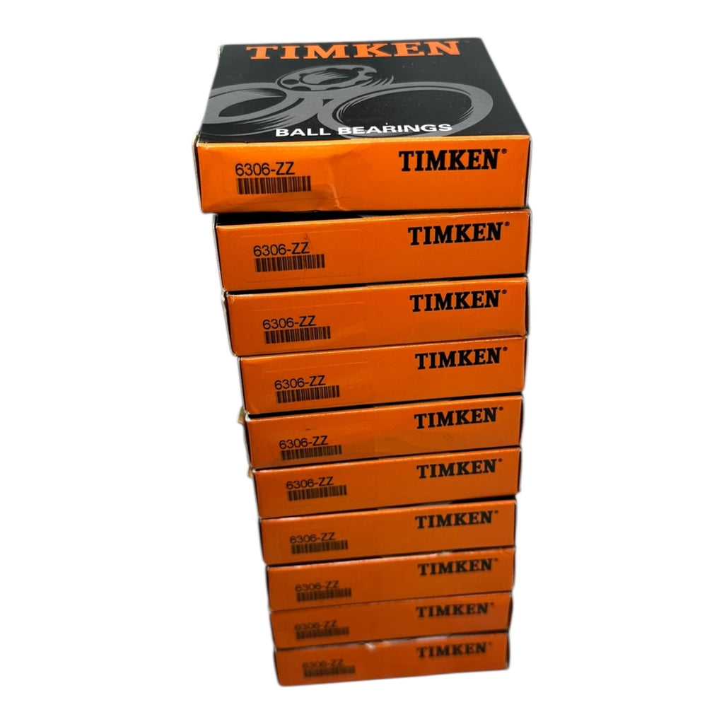 10x Timken 6306-ZZ Rillenkugellager beidseitig Metallabdeckung 30x72x19mm