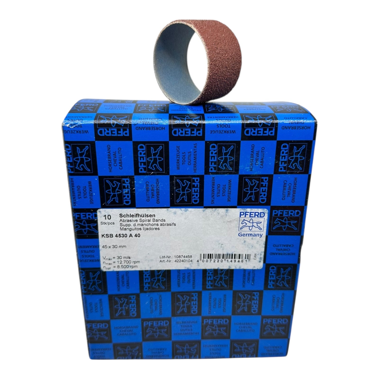 PFERD Schleifhülsen KSB 4530 A40 45x30 mm Schleifband Spiralband 10Stk