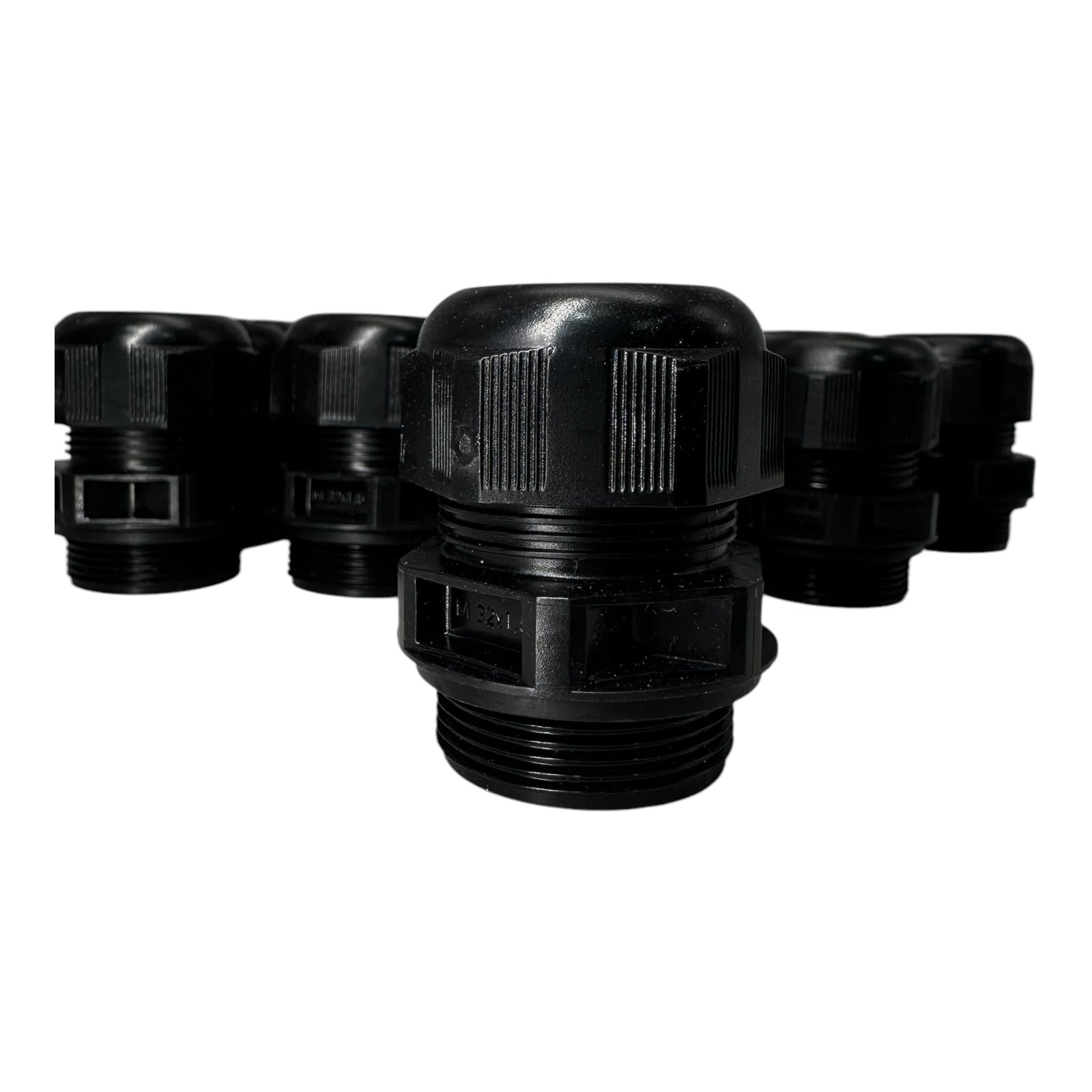 20x Stahl 239174 M32 Kabelverschraubung + Gegenmutter schwarz M32x1,5 EX