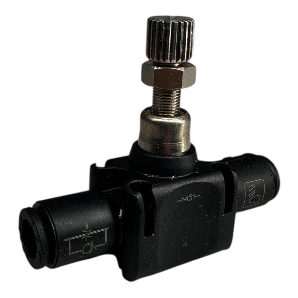 3x Parker 77700600 Durchflussregler mit Einstellschraube 6mm In-Line Regulator