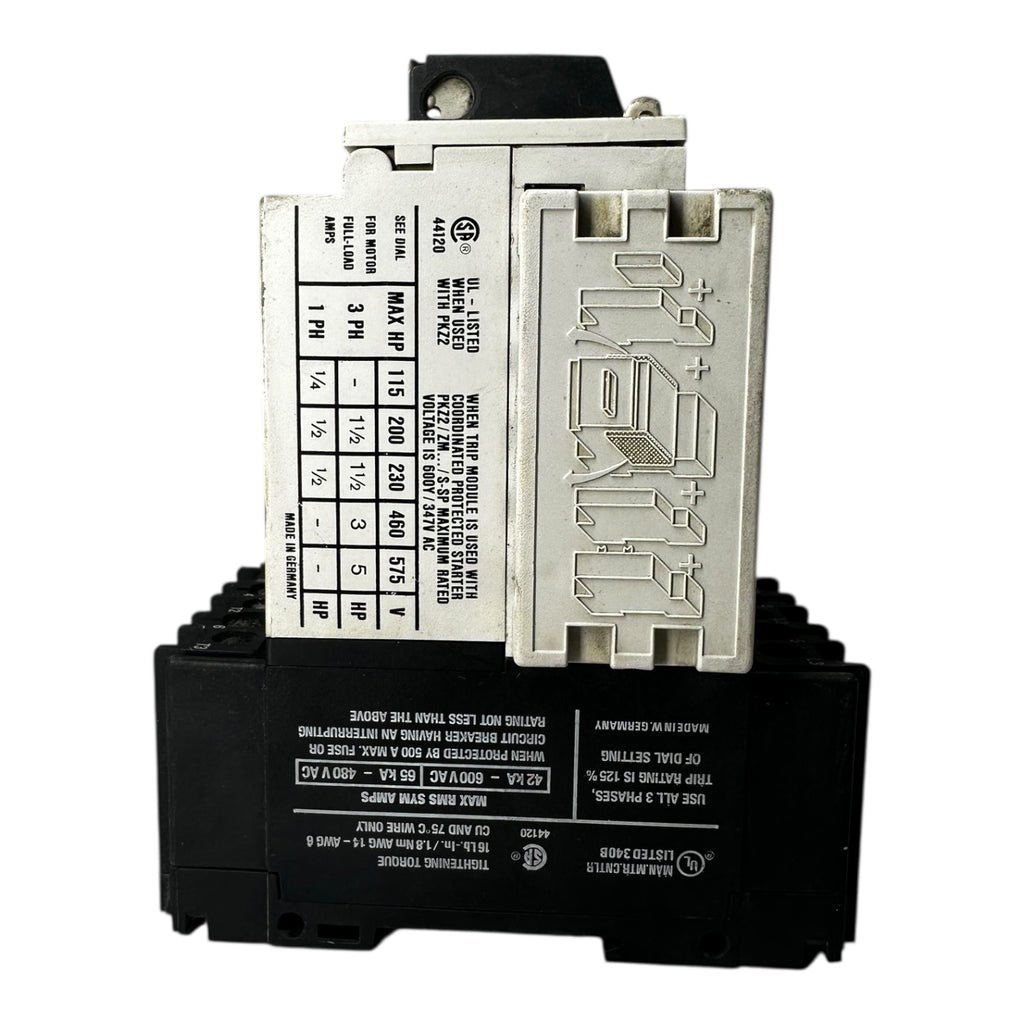 Moeller PKZ 2 ZM-6-PKZ2 Motorschutzschalter + NHI-11-PKZ-2 Hilfsschütz