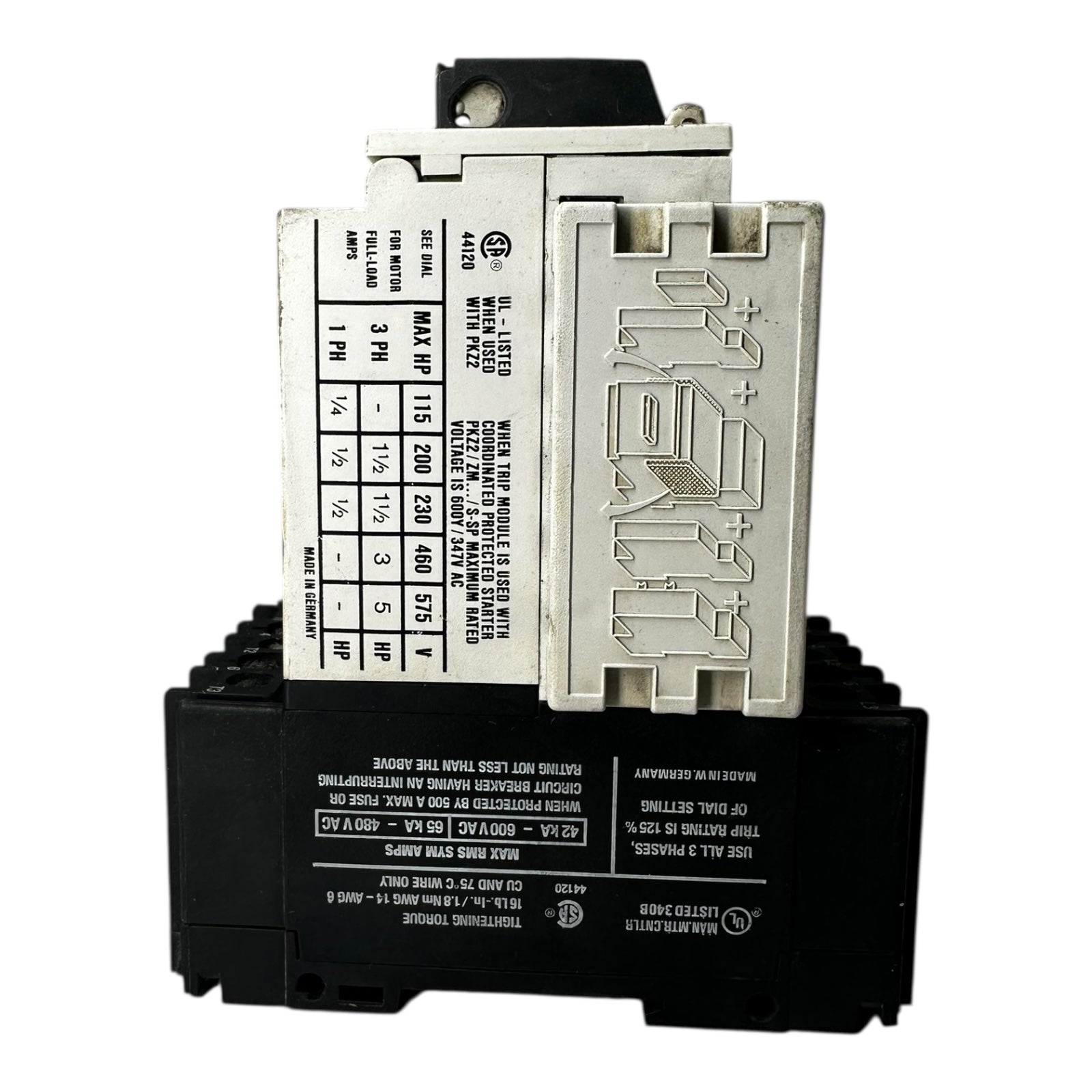 Moeller PKZ 2 ZM-6-PKZ2 Motorschutzschalter + NHI-11-PKZ-2 Hilfsschütz
