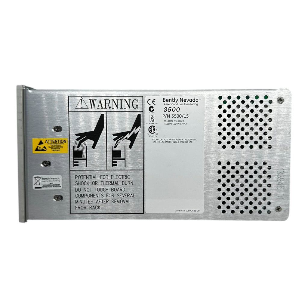 Bently Nevada 3500/15 Netzteil Power Supply Module GE System Monitoring