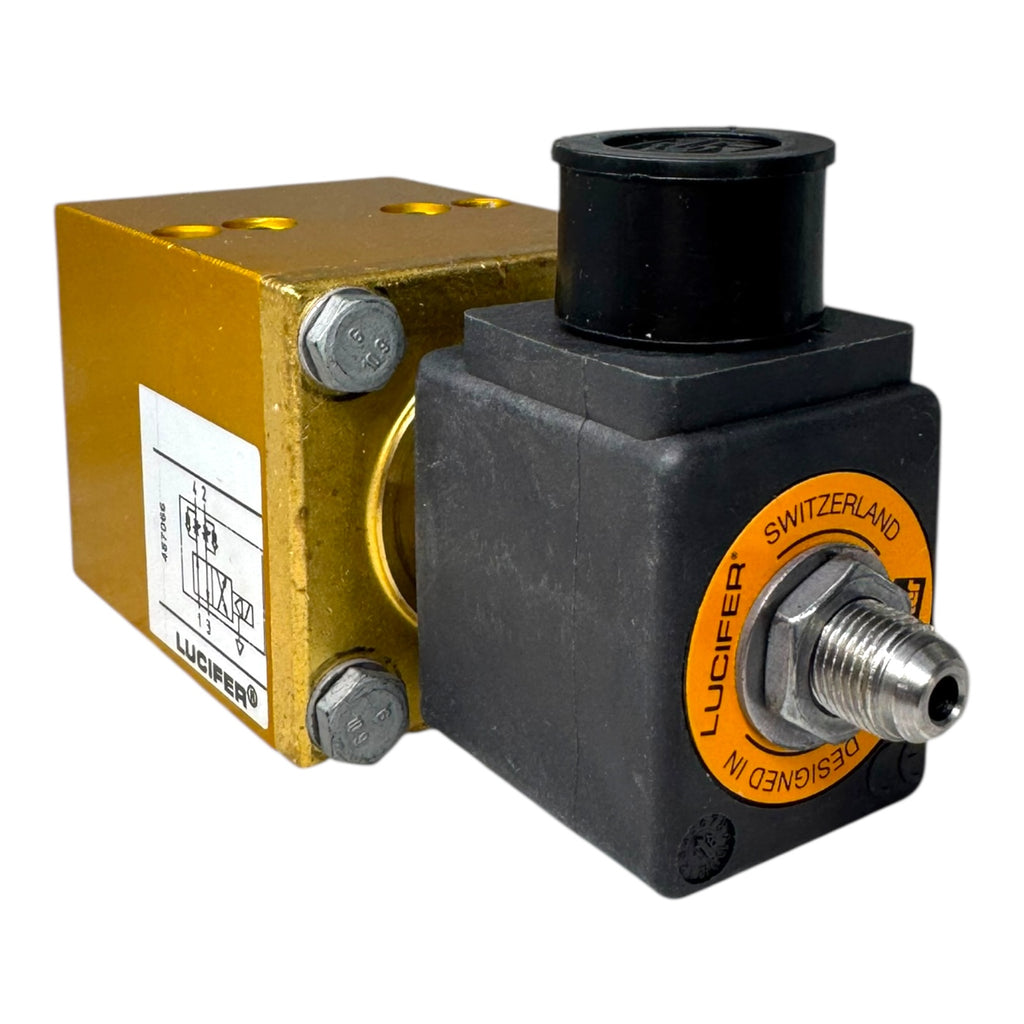 Parker Lucifer 341F34 487066 4/2-Wege Magnetventil 10bar Spule Pneumatikventil