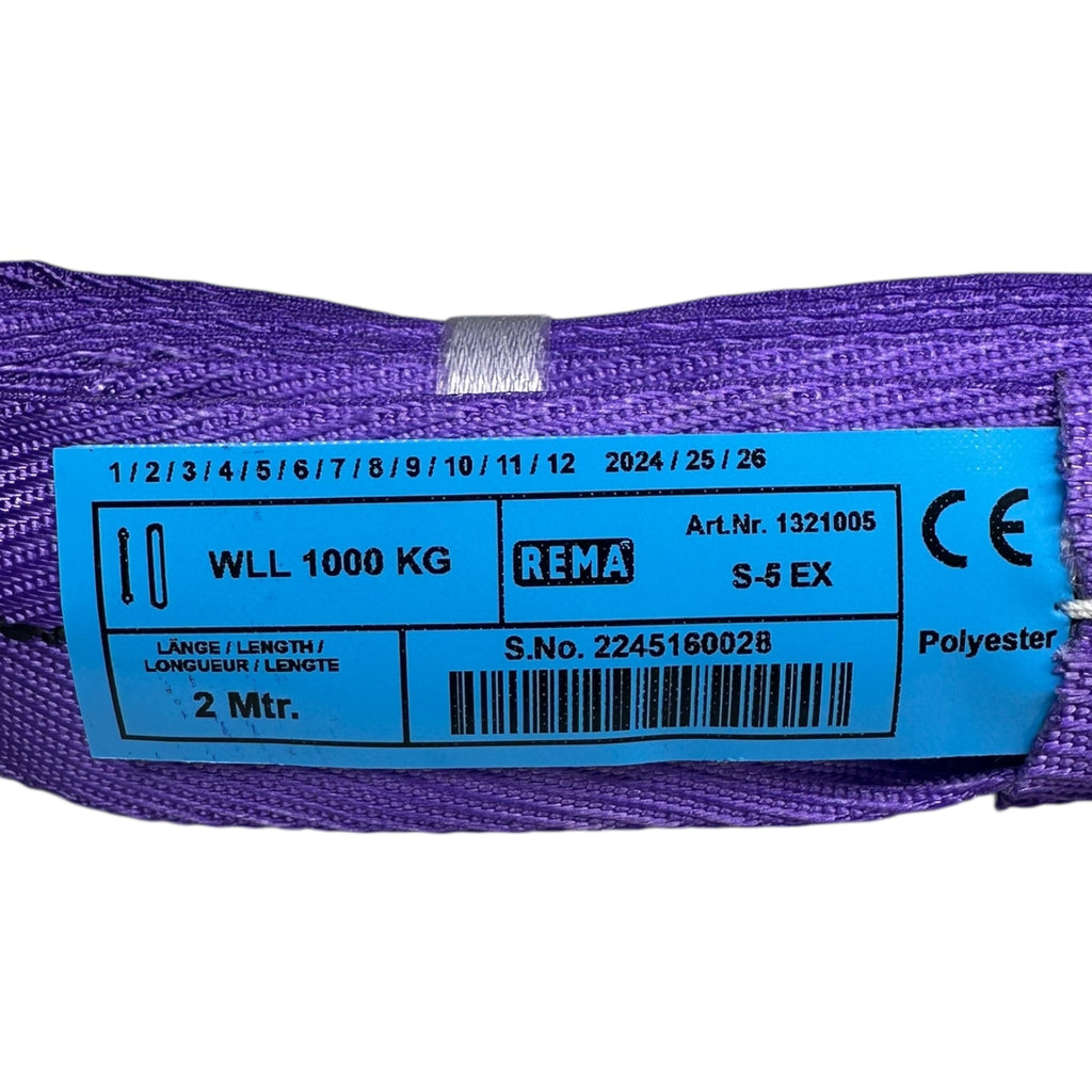 REMA 1321005 Hebeband S-5EX Rundschlinge 2m 1000kg Polyester lila