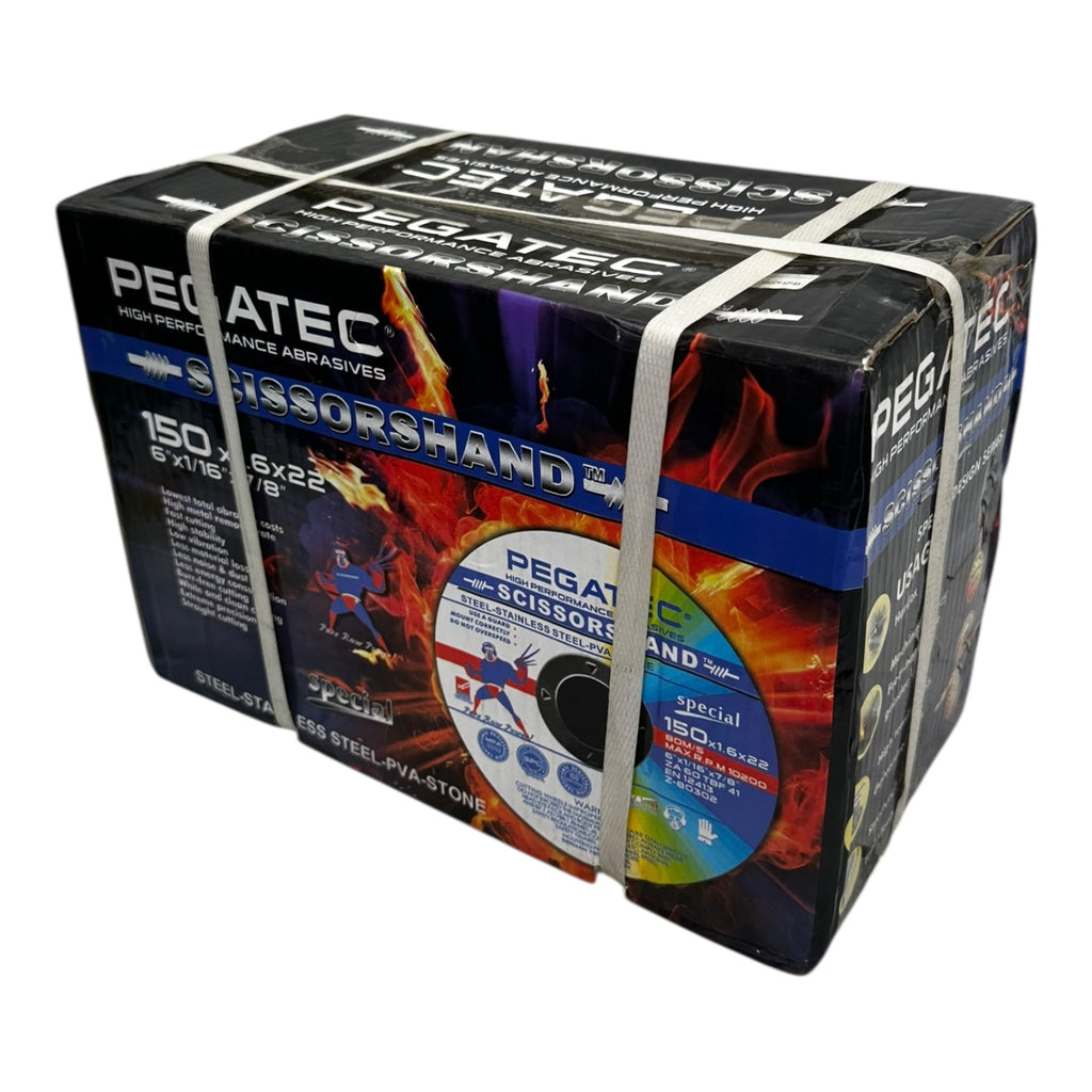 200x Pegatec 150x1.6x22 Trennscheiben Scissorshand Stahl Edelstahl Stein