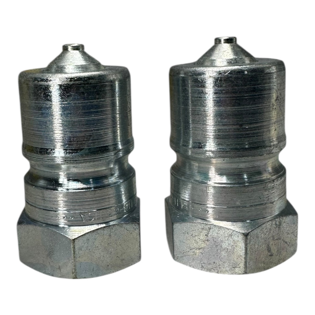 2x Parker H6-63 Hydraulik Nippel Schnellkupplung