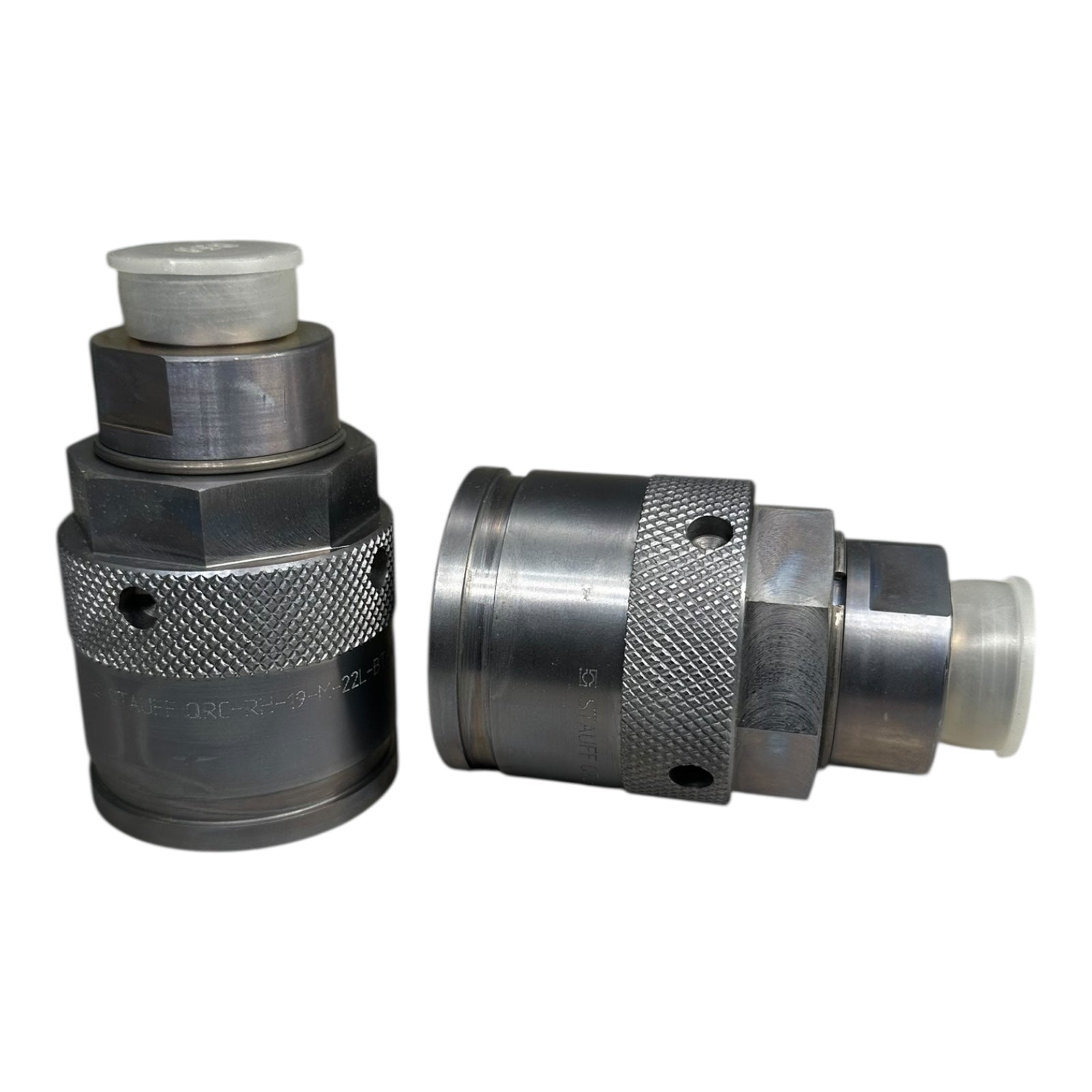 2x Stauff QRC-RH-19-M-22L-BT-W3 Hydraulik-Schnellkupplung gerade