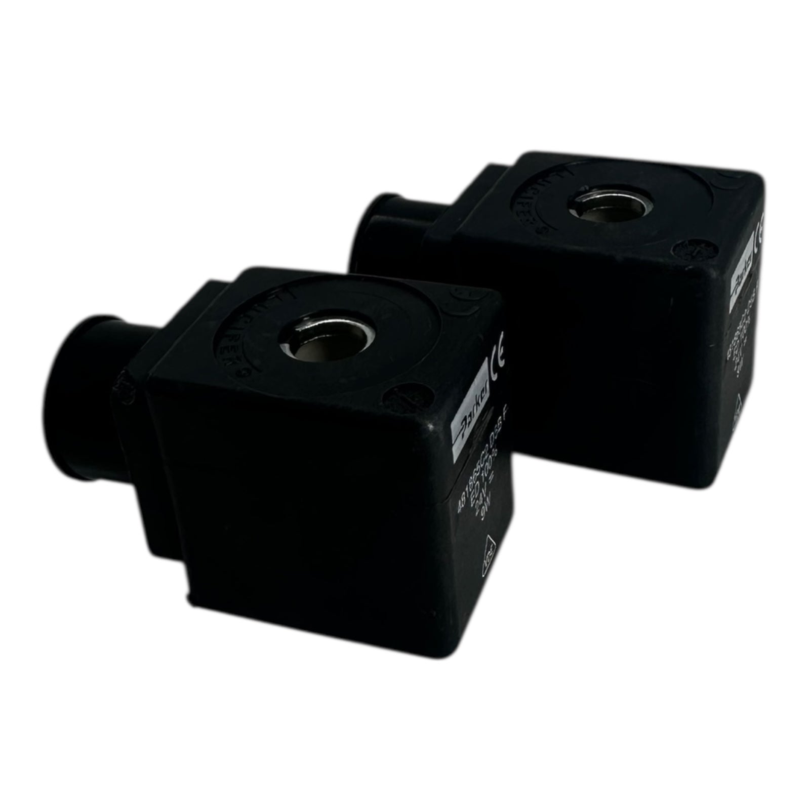 2x Parker 481865C2 D5B F Magnetspule 24V 9W Ventilspule VDE