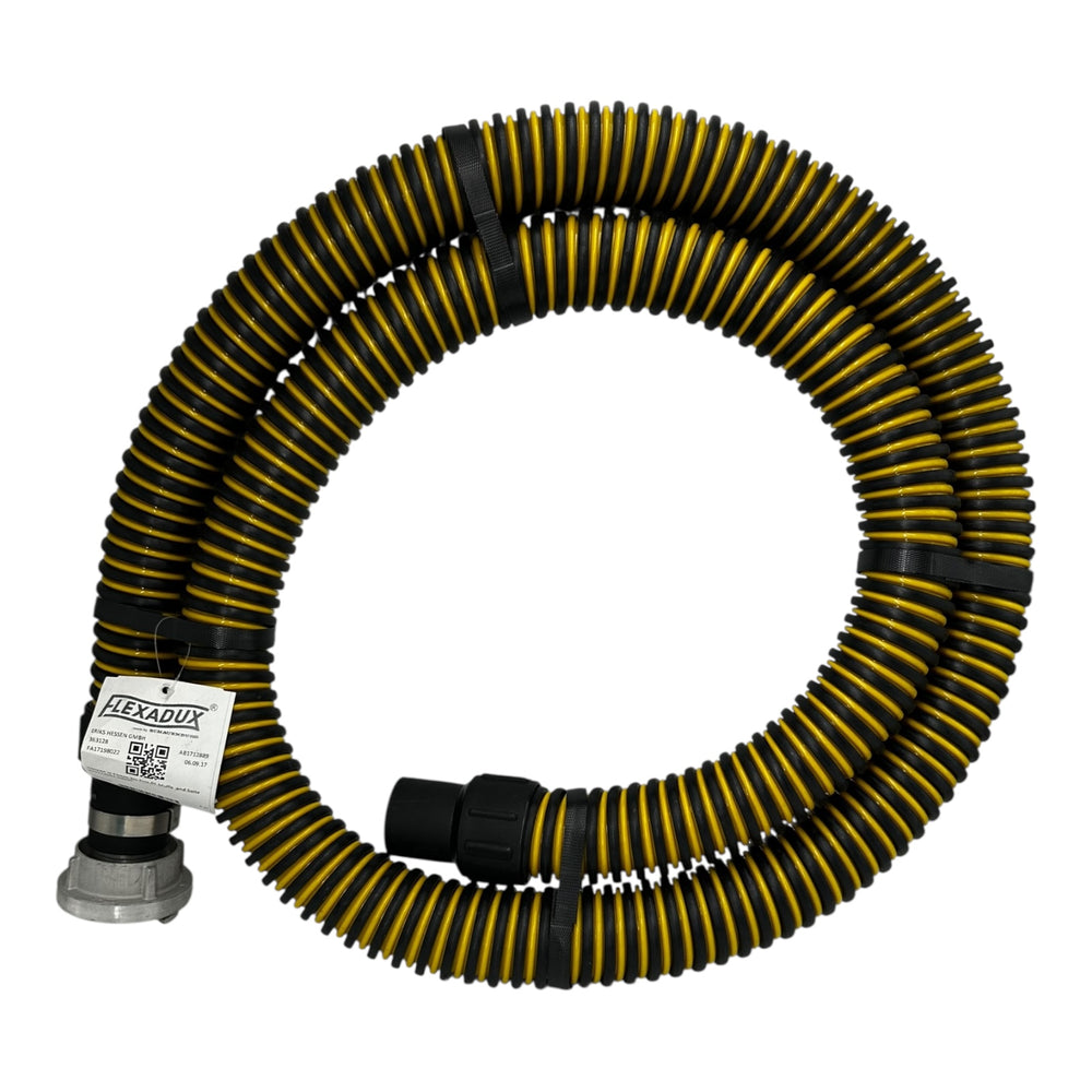 FLEXADUX TOIVAC N Saugschlauch 51mm 3m PE-Muffe Schlauch gelb/schwarz