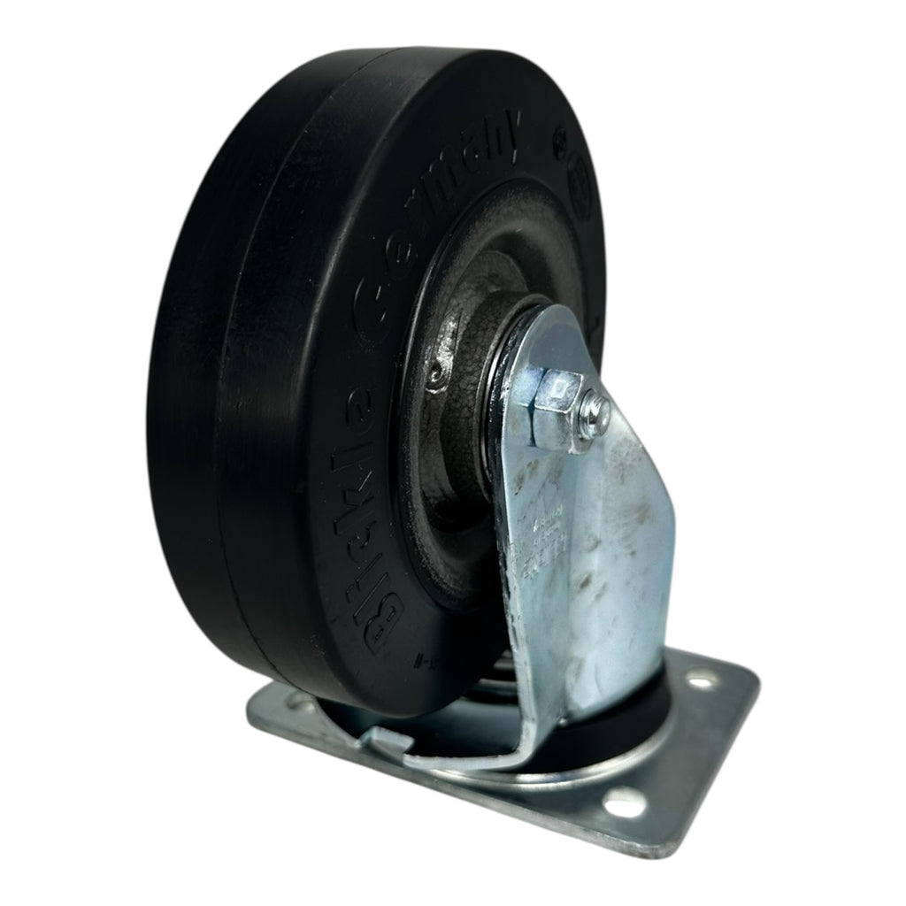 Blickle 160mm Lenkrolle Stahl-Lenkblech Vollgummi Rolle 400kg Tragkraft
