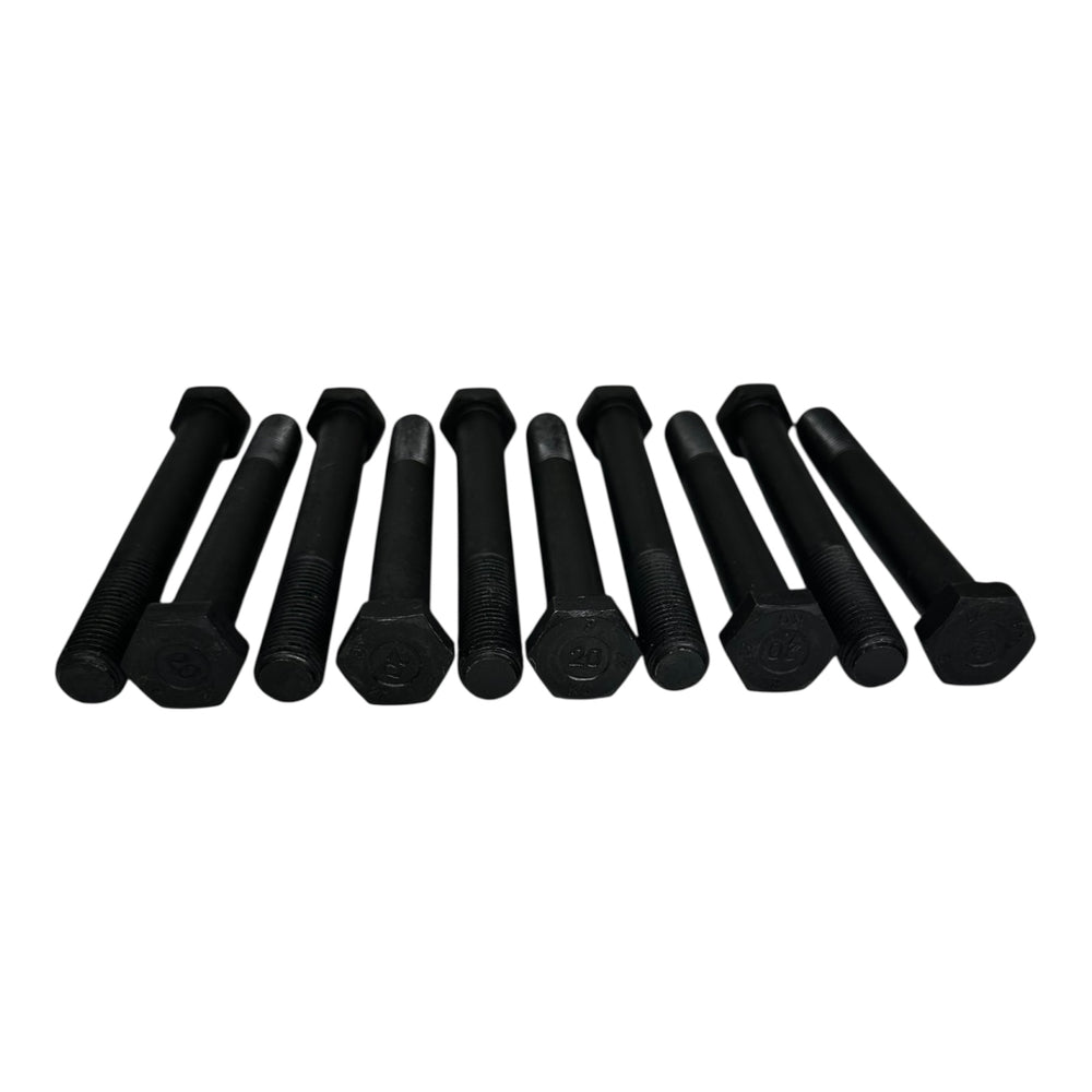 10x Sechskantschraube M20x180 ISO 4014 Stahl 1.7218+QT DGRL schwarz