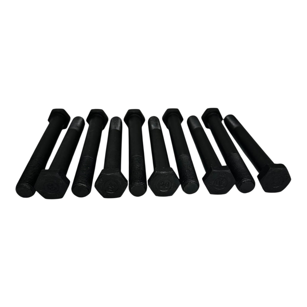 10x Sechskantschraube M20x180 ISO 4014 Stahl 1.7218+QT DGRL schwarz