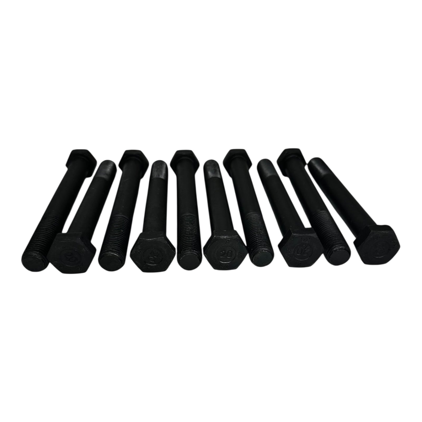 10x Sechskantschraube M20x180 ISO 4014 Stahl 1.7218+QT DGRL schwarz