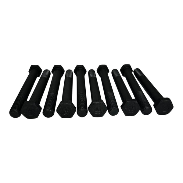 10x Sechskantschraube M20x180 ISO 4014 Stahl 1.7218+QT DGRL schwarz
