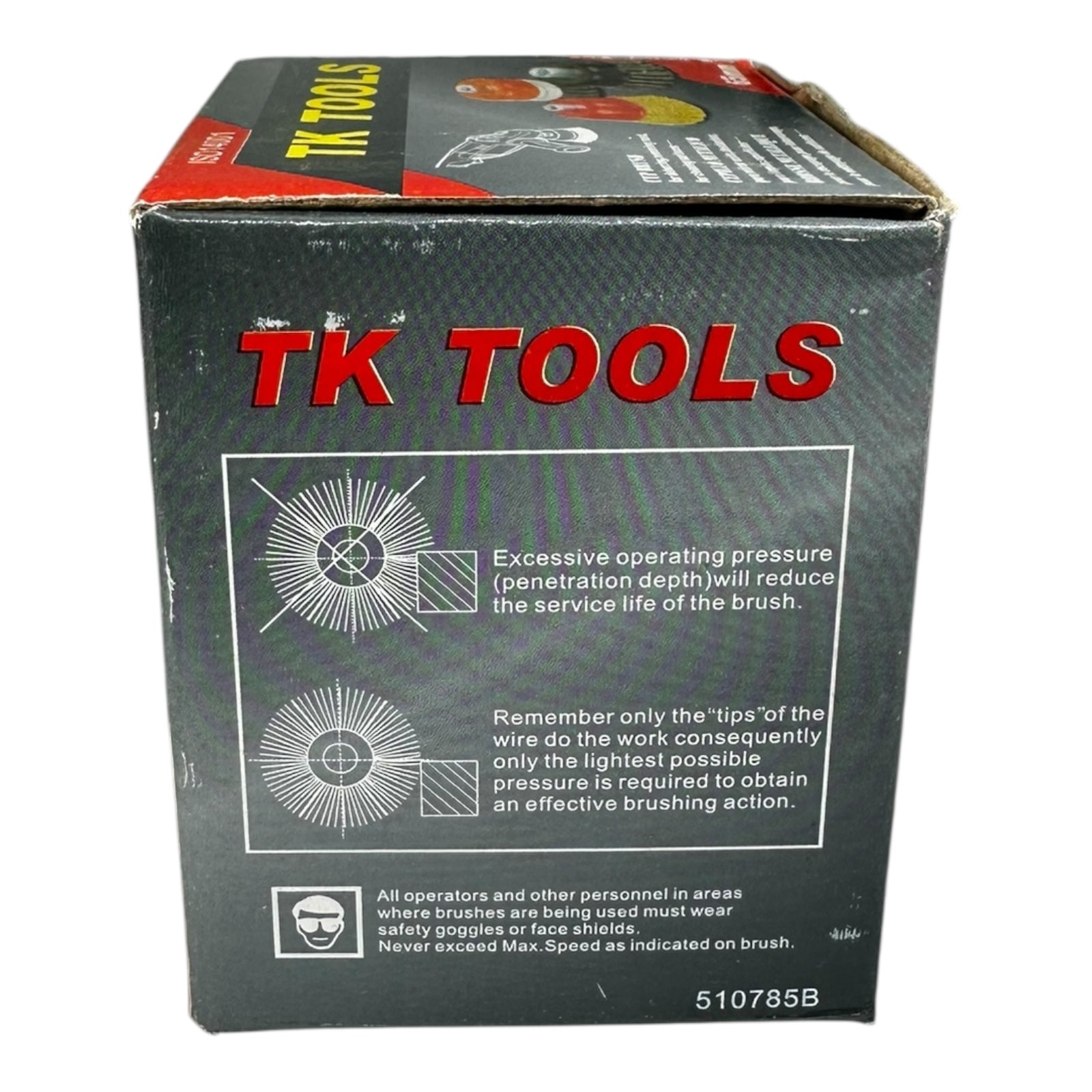 4x TK Tools Topfbürste 65mm gezopft Drahtbürste M10x1,5 ST0.5 Winkelschleifer
