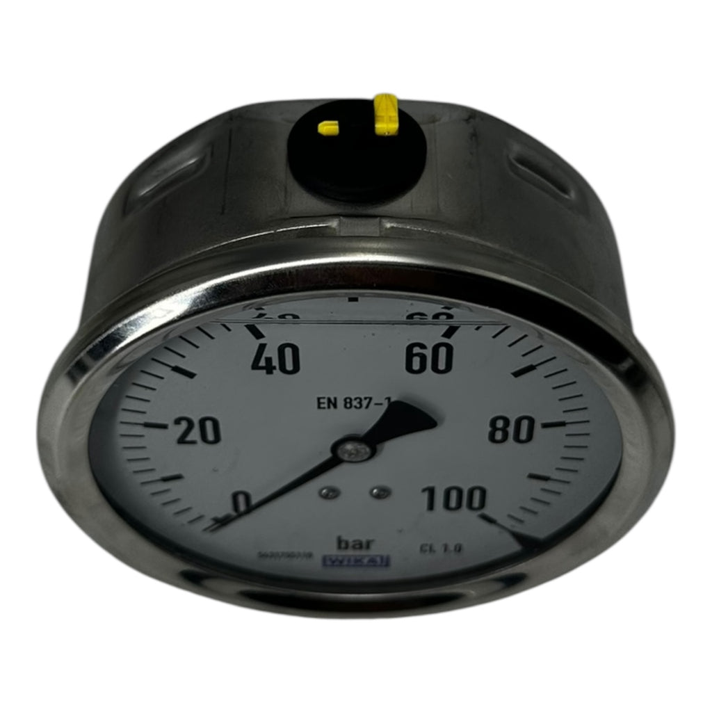 Wika Manometer 0–100 bar Ø100mm EN 837-1 CL1.0 Edelstahl G1/2B Druckmesser neu