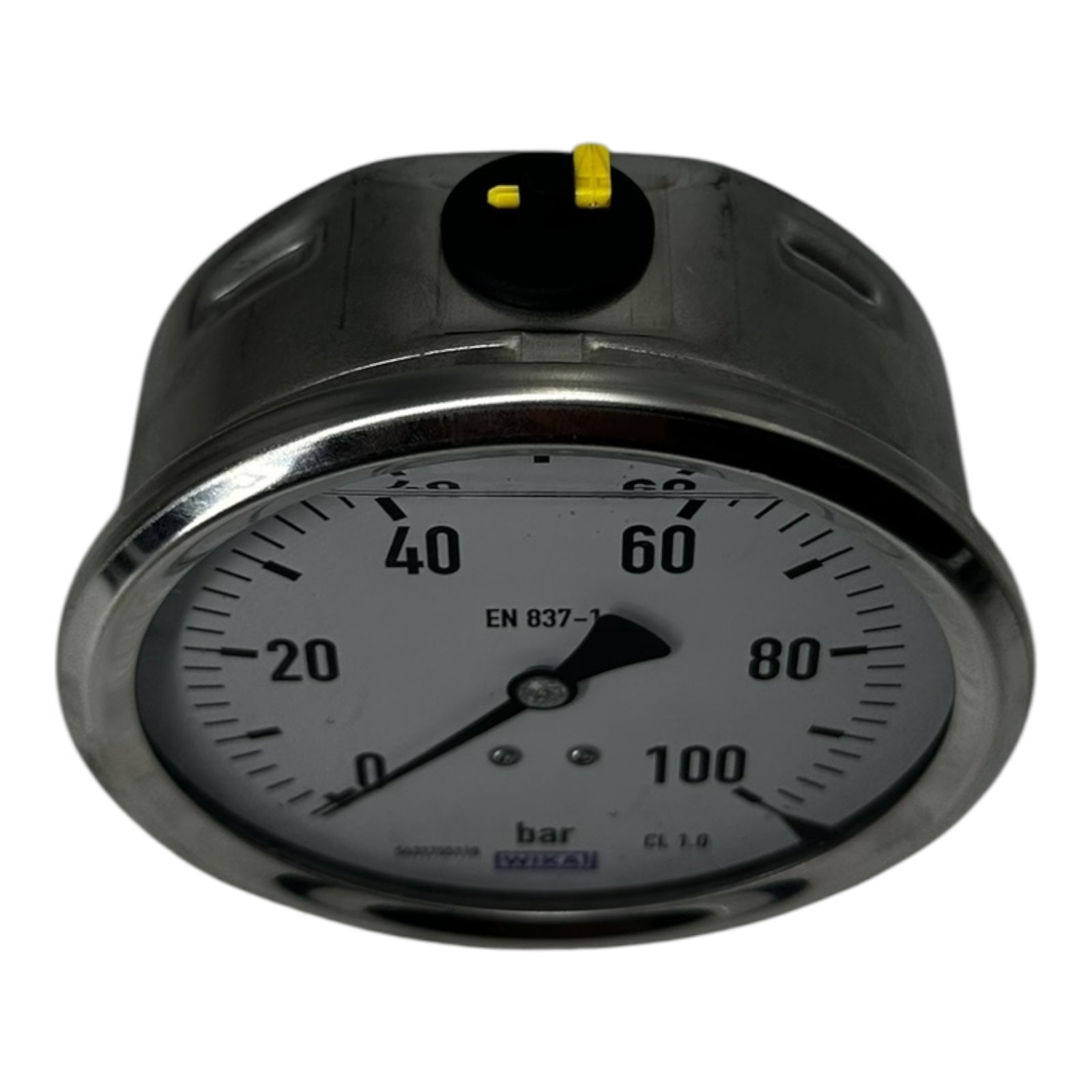 Wika Manometer 0–100 bar Ø100mm EN 837-1 CL1.0 Edelstahl G1/2B Druckmesser neu