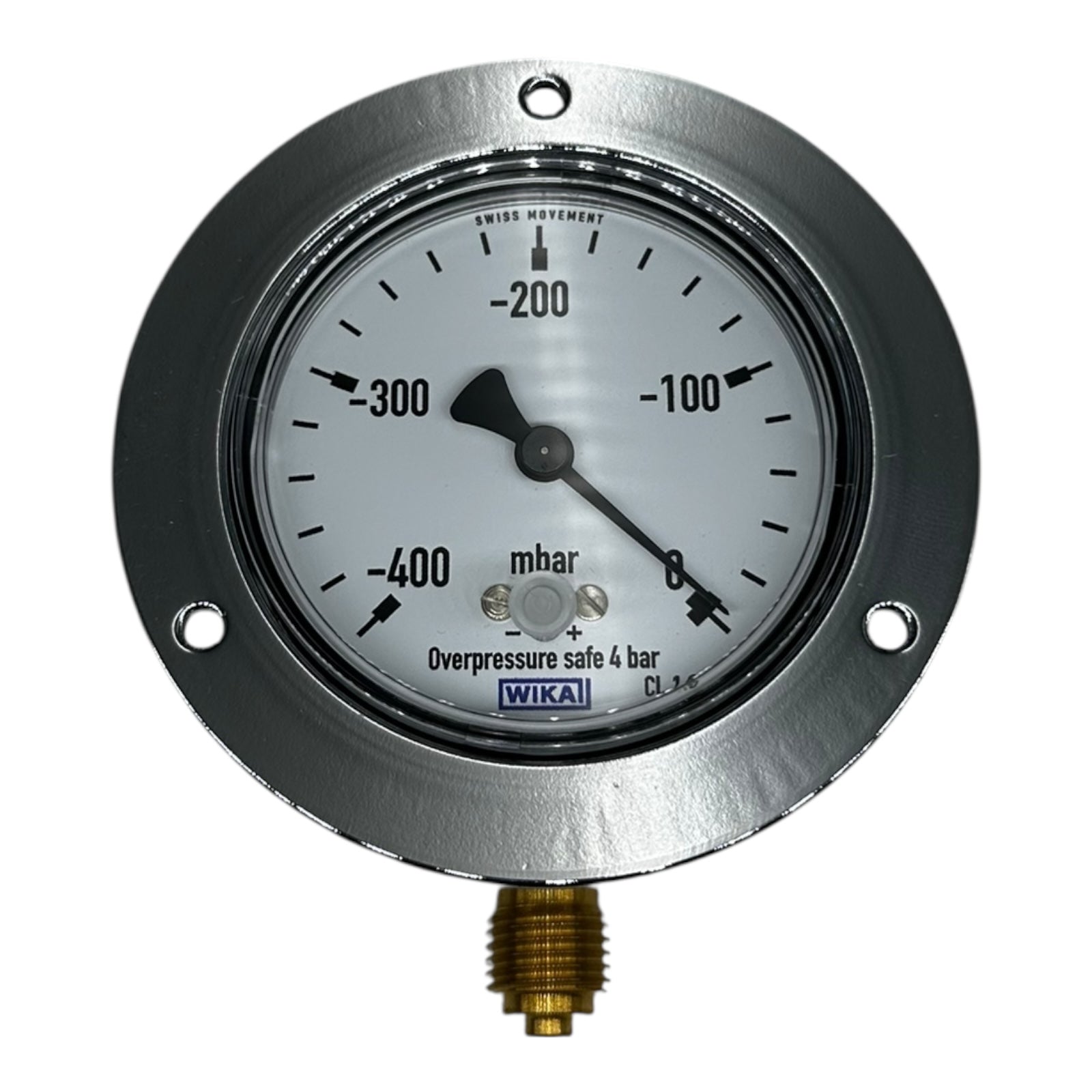 Wika Manometer -400…0 mbar Ø63mm EN 837-1 Vakuummeter G1/4B CL2.5 Swiss Made neu