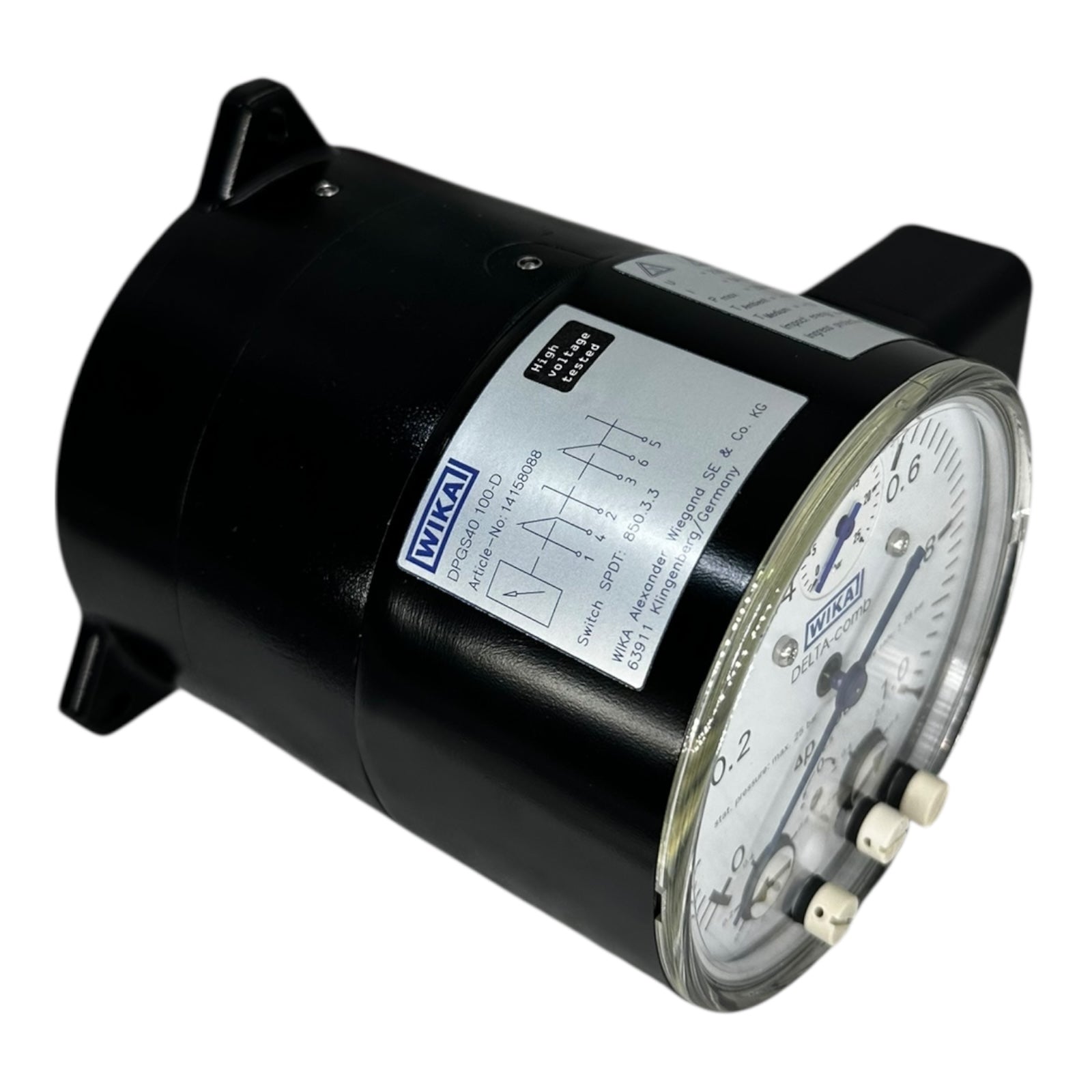 WIKA Differenzdruckmanometer DPGS40.100-D 0–1 bar SPDT Schalter IP65 neu