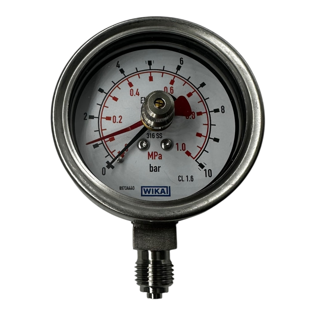 WIKA Manometer 232.50.063 10 bar 1,0 MPa G1/4B unten Edelstahl 63mm Druckmesser