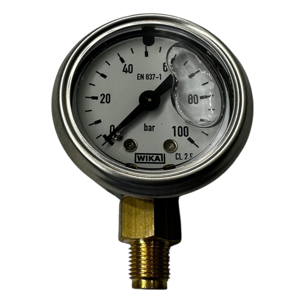WIKA Manometer 113.53.040 100 bar G1/8B unten Ø40mm Druckmesser CL 2.5 edelstahl