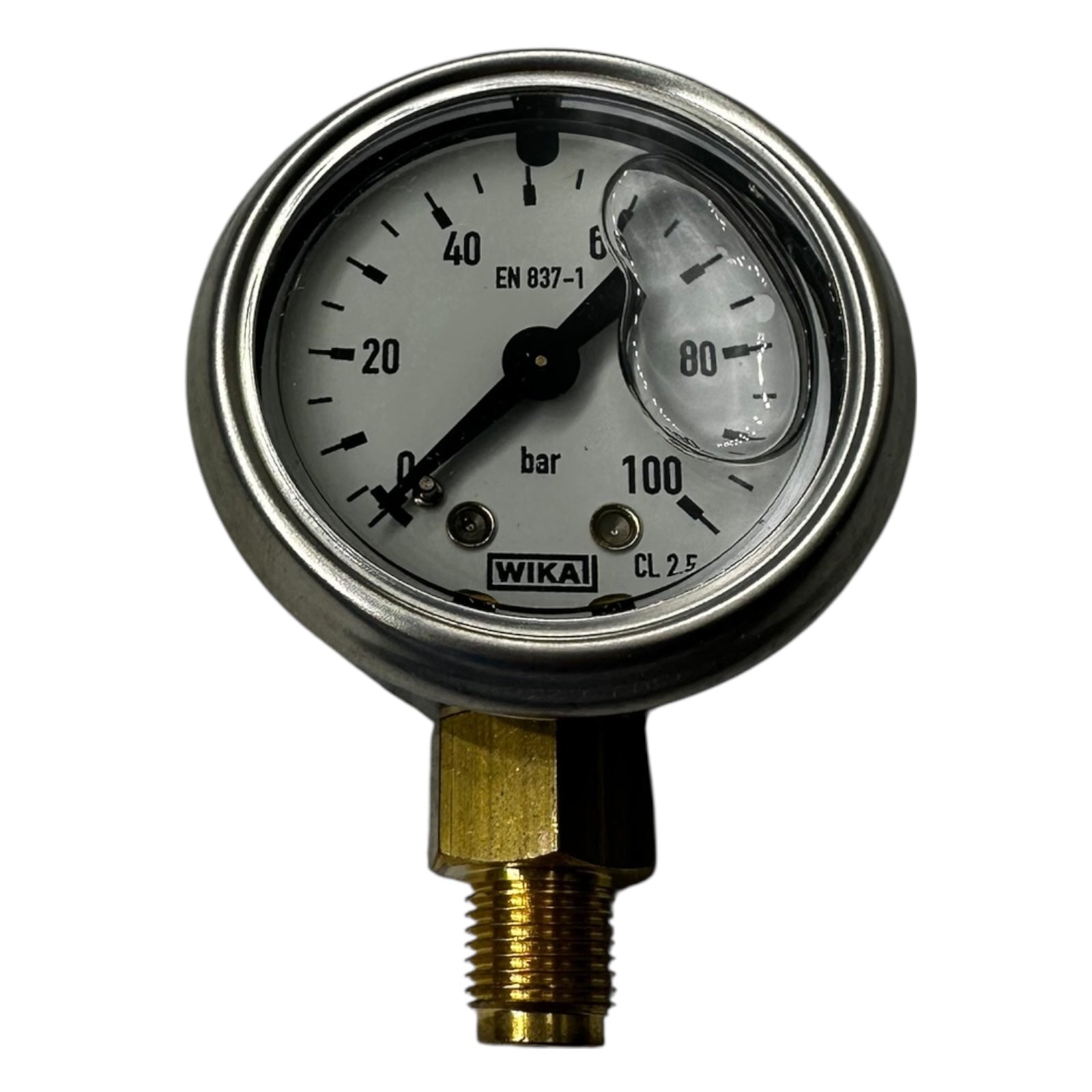 WIKA Manometer 113.53.040 100 bar G1/8B unten Ø40mm Druckmesser CL 2.5 edelstahl