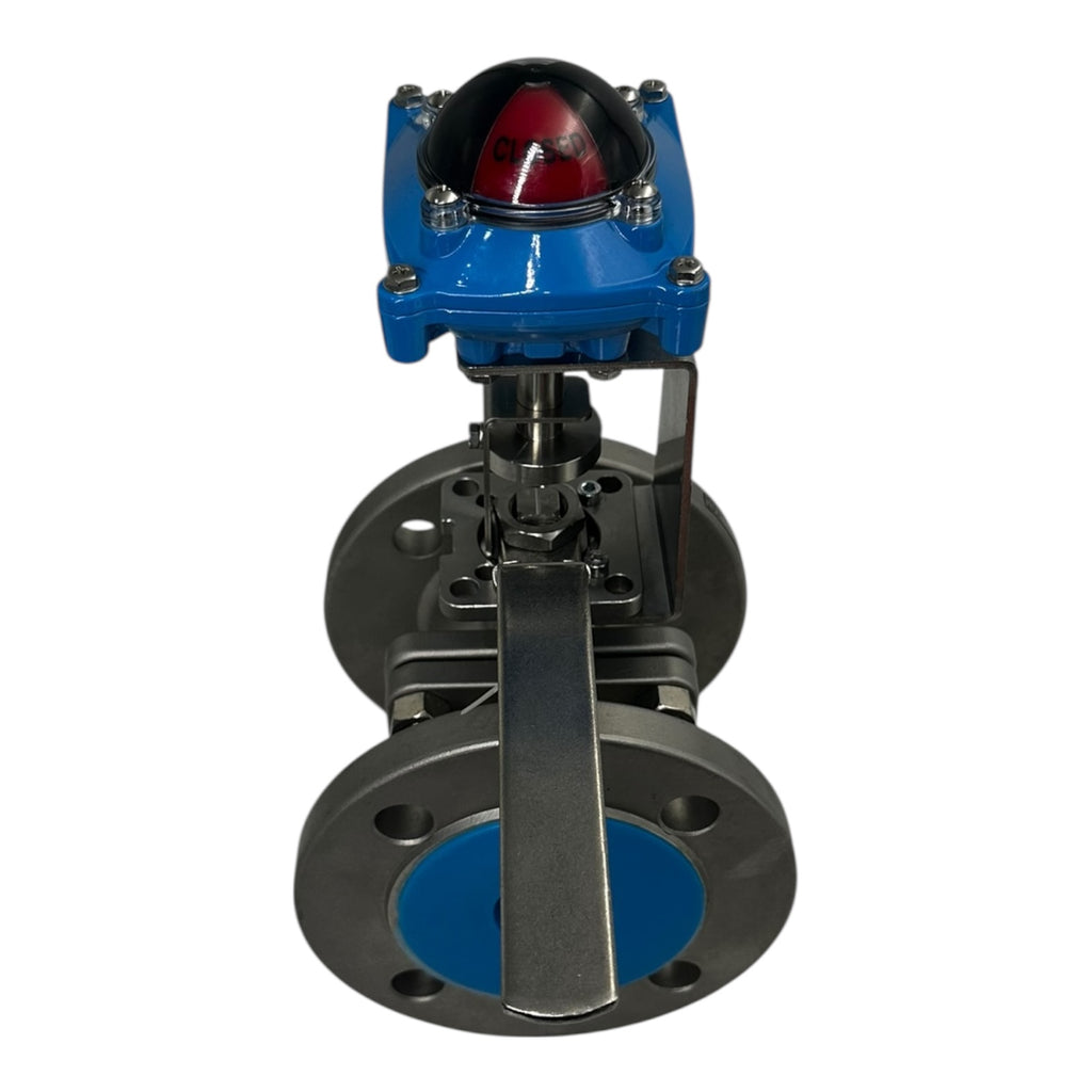 Econ Kugelhahn DN50 PN40 Edelstahl 316 PTFE Graphit mit Switch Box Fig.79651