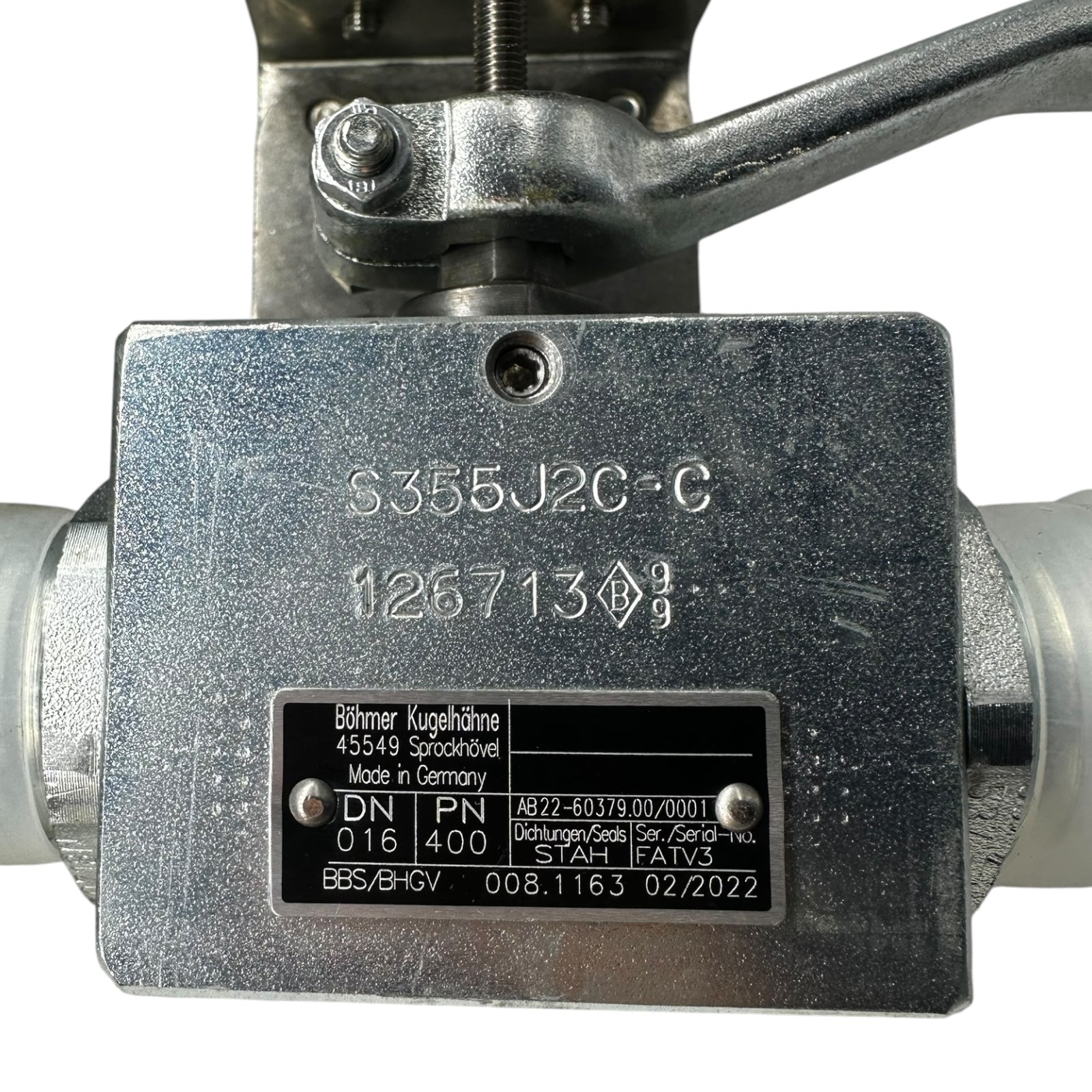 Böhmer Kugelhahn DN16 PN400 mit RX Stellungsanzeige IP67 250V AC/DC Neu