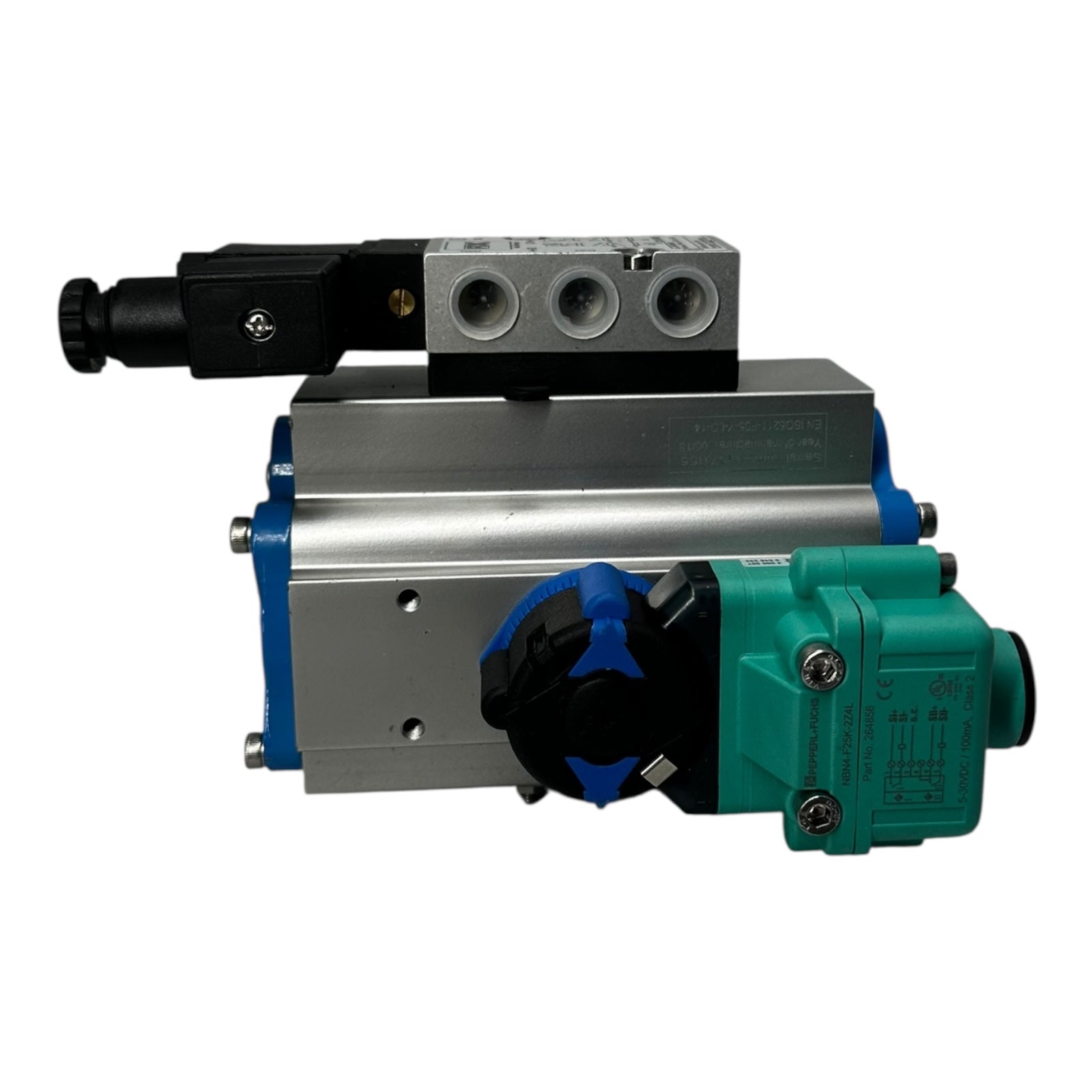 Econ Kugelhahn DN40 PN16 Edelstahl mit Pneumatik Antrieb RX P+F Sensor NEU