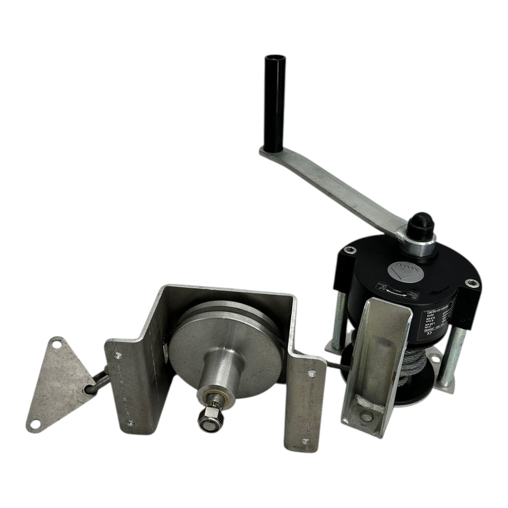 Haacon WV300-205986 Seilwinde 3kN 4mm Seil Handwinde mit Halterung