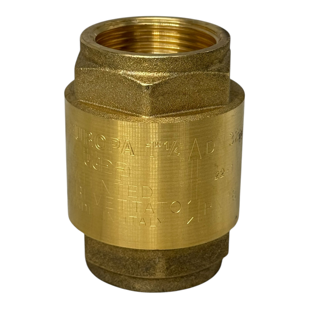 Riegler 103885 Rückschlagventil G1 1/4” DN32 PN18 Messing Voller Durchgang 18bar