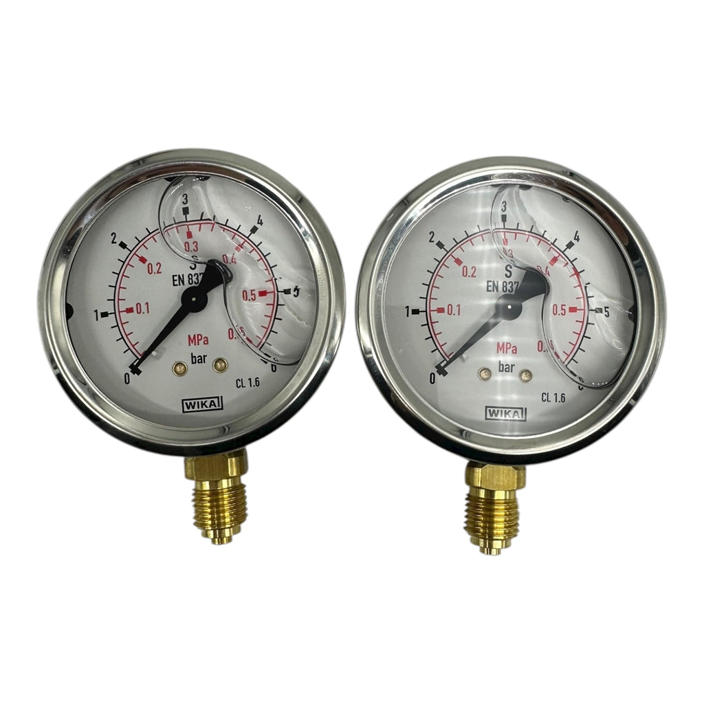 2x WIKA Manometer 213.53.063 0–6 bar G1/4B CL 1.6 EN 837 Messgerät Druckanzeige