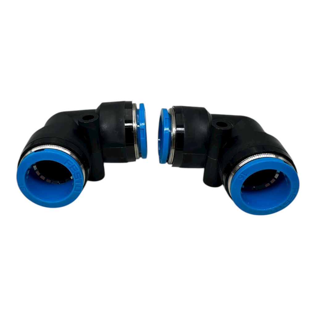 2x Festo QSL-16 153075 L-Steckverbinder 16 mm Push-In Pneumatik Winkel