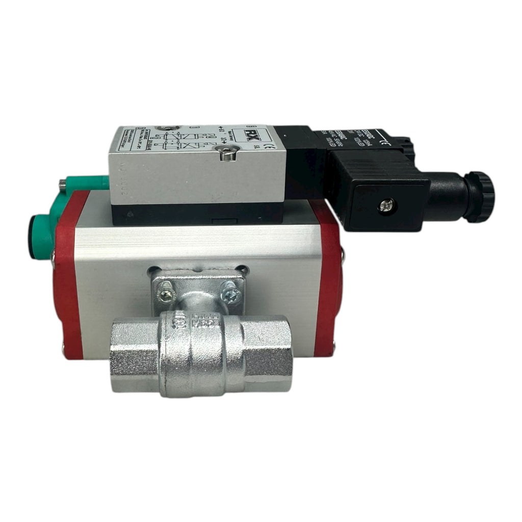 END-Armaturen EC016070EDN15 Messing Kugelhahn DN15 PN40 mit Pneumatik Antrieb