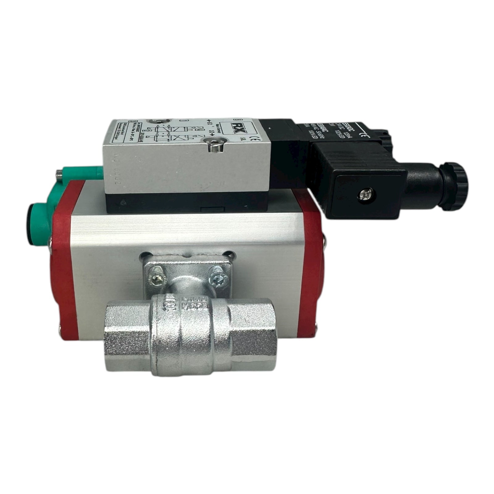 END-Armaturen EC016070EDN15 Messing Kugelhahn DN15 PN40 mit Pneumatik Antrieb