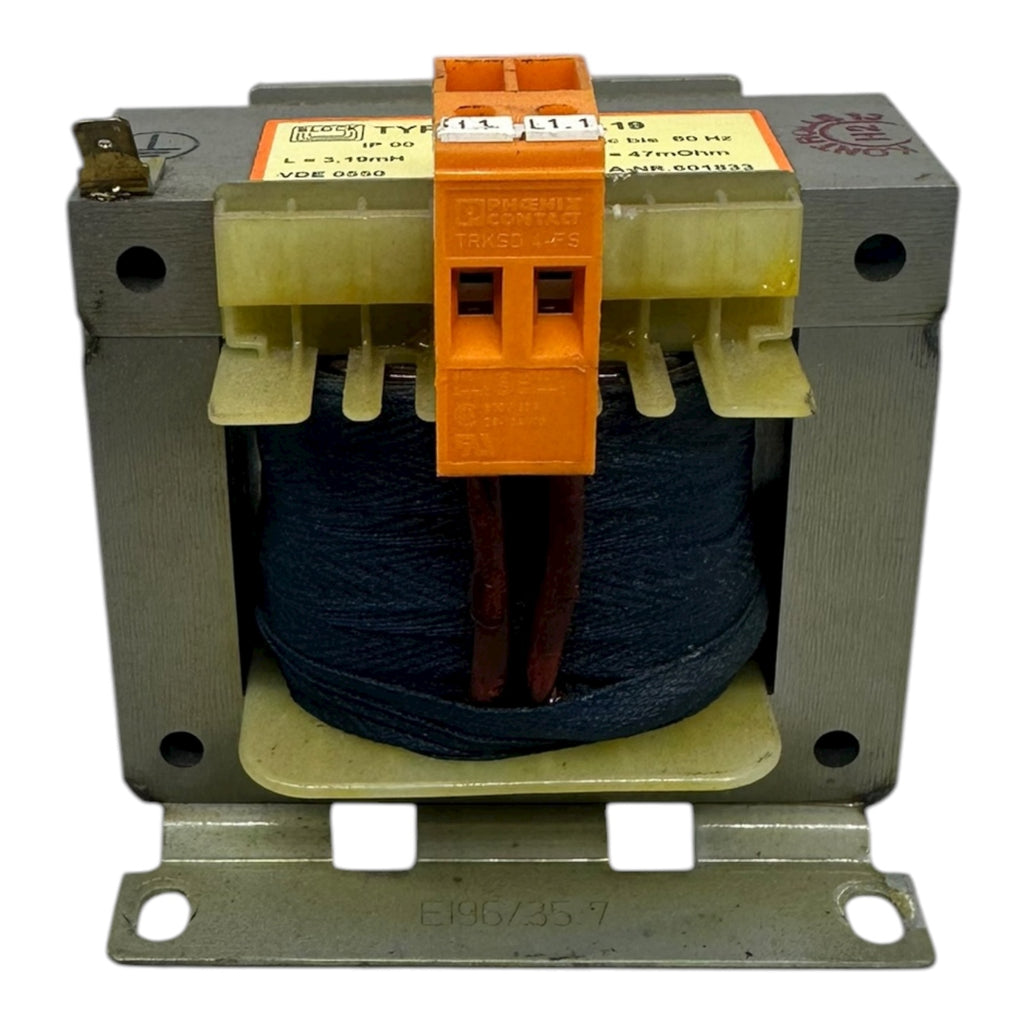 BLOCK NKE 16/3,19 Drosselspule 3,19 mH 16A 47 mΩ IP00 T40/E Trafo Spule
