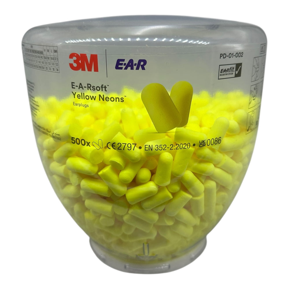 3M E-A-Rsoft Yellow Neons 500x Gehörschutz Ohrstöpsel SNR 36dB Einweg Earplugs