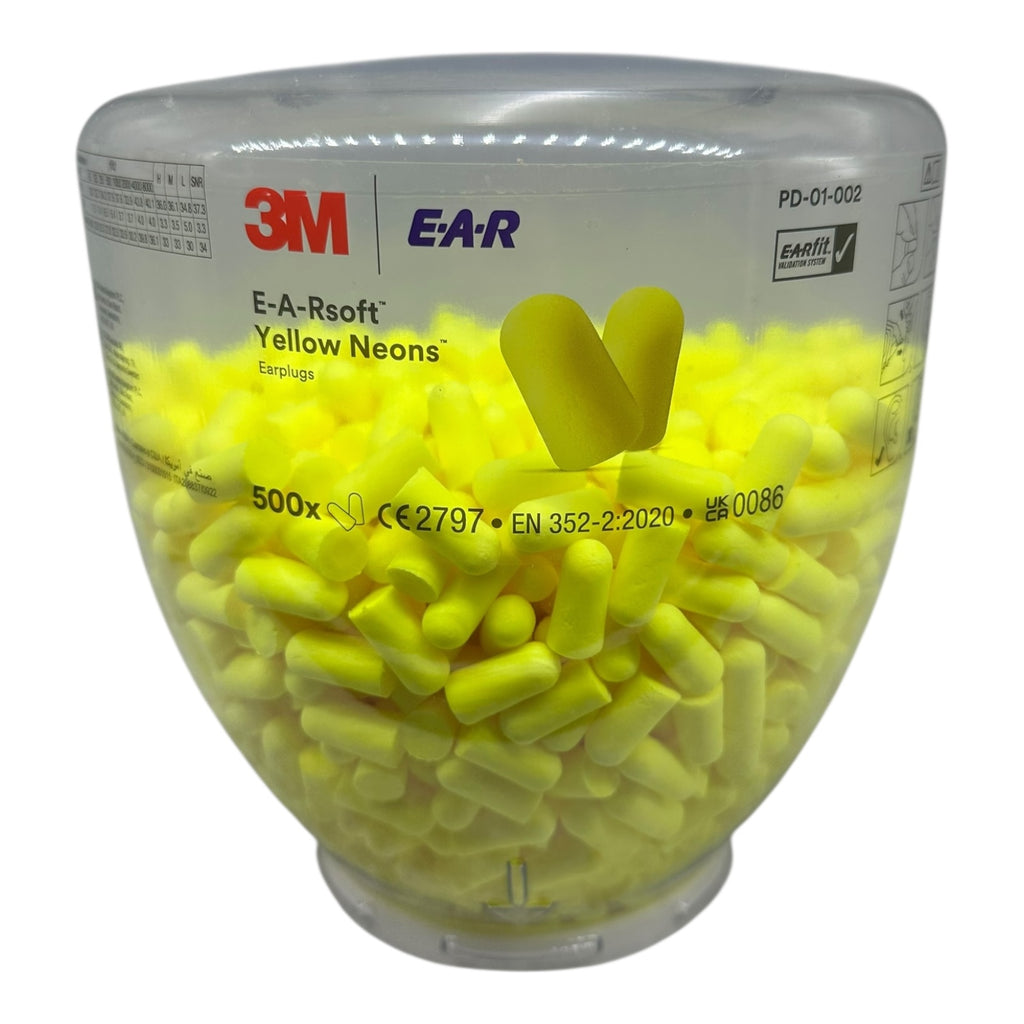 3M E-A-Rsoft Yellow Neons 500x Gehörschutz Ohrstöpsel SNR 36dB Einweg Earplugs