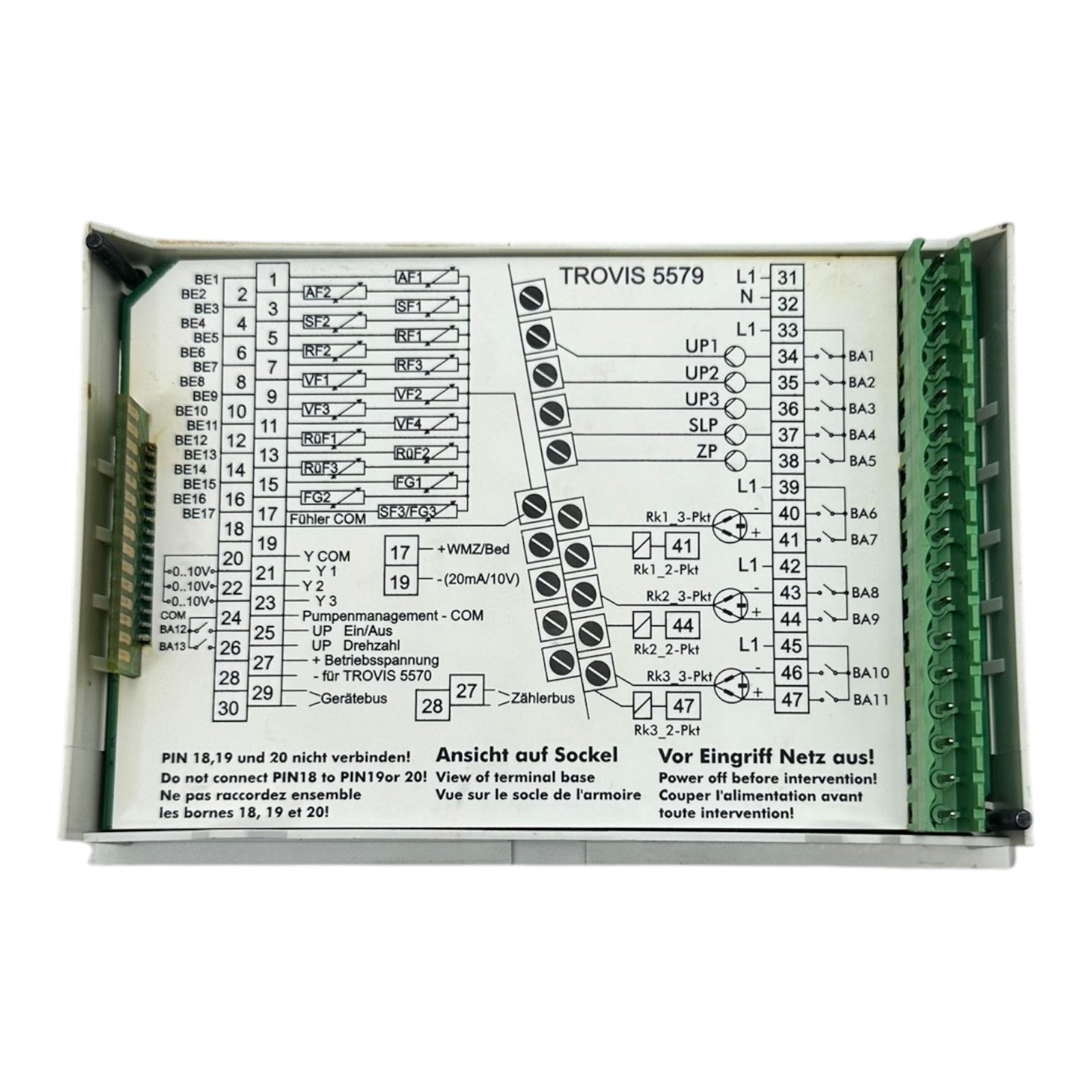 Samson TROVIS 5579-0003 Regler Heizungsregler Displaymodul 230V V2.28