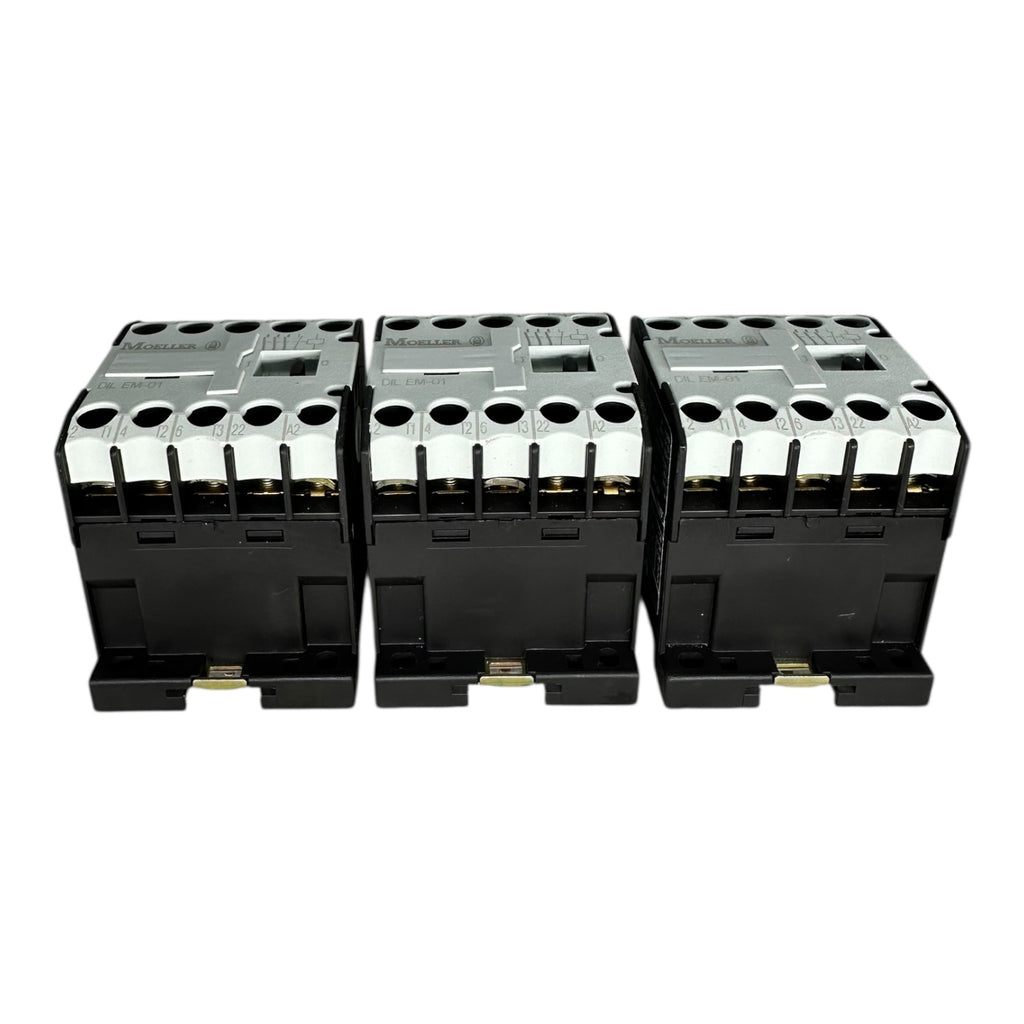 3x Moeller DIL EM-01 Schütz Kontactor 20A 400V AC-3 EM01 Spule A1/A2