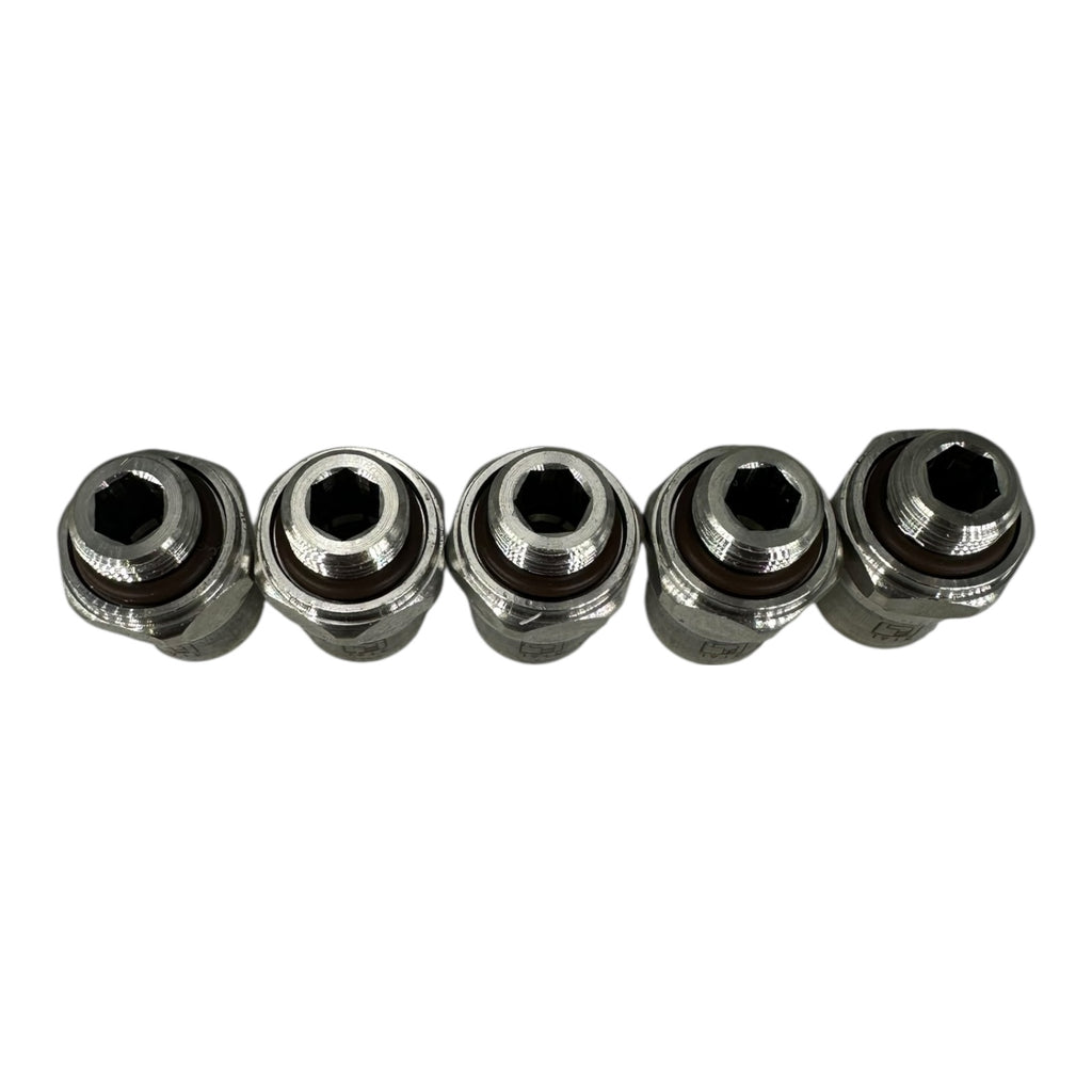 5x Parker 38010810 Hydraulik Verschraubung Gerade Einschraubstutzen Rohrfitting