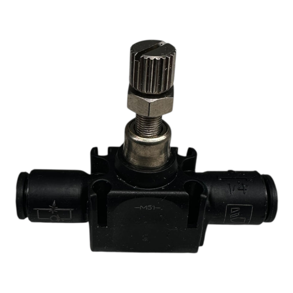 3x Parker 77700600 Durchflussregler mit Einstellschraube 6mm In-Line Regulator
