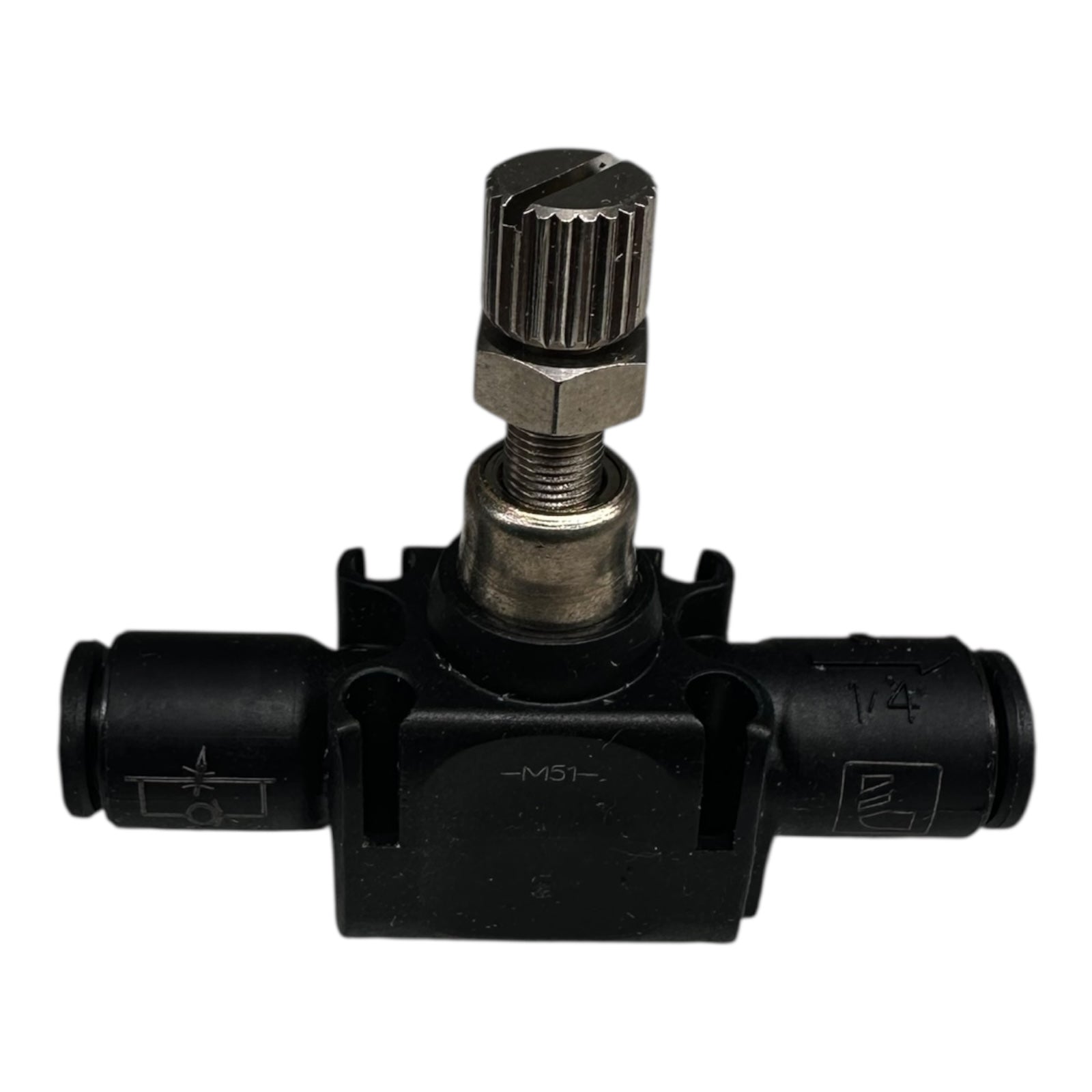 3x Parker 77700600 Durchflussregler mit Einstellschraube 6mm In-Line Regulator