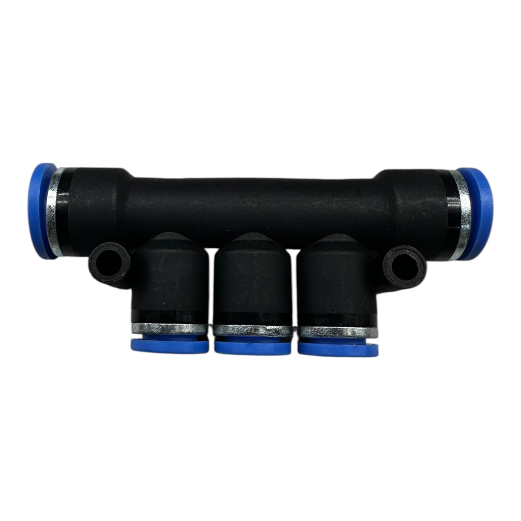 5x Sang-A GPKG 1008 10x8mm 5/16" Triple Run Tee Reducer, Push to Connect Fitting