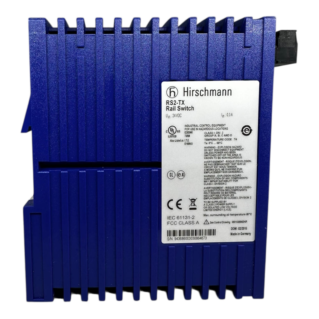 Hirschmann RS2-TX 943 686-003 – 2-Port Ethernet Rail Switch | Hutschiene NEU OVP