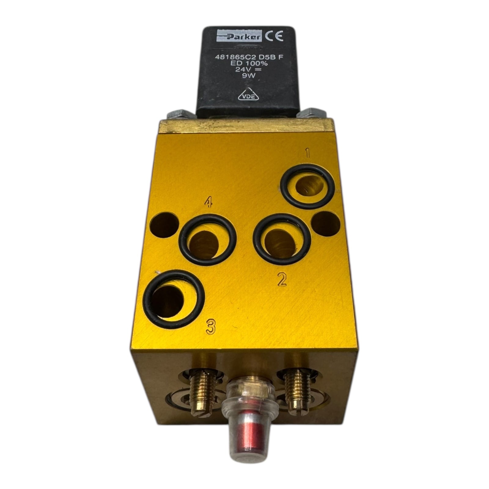 Parker Lucifer 341F34 487066 4/2-Wege Magnetventil 10bar Spule Pneumatikventil
